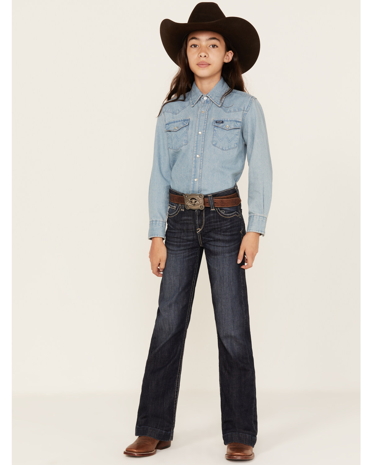 Ariat Girls' Estrella Trouser Wide Jeans