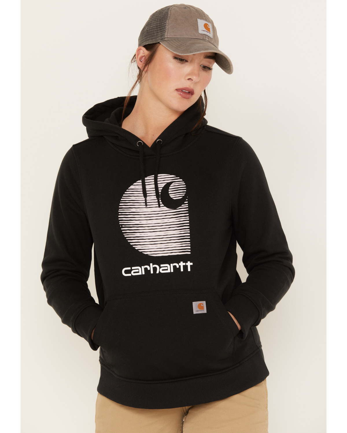 Carhartt Women's Rain Defender Relaxed Fit Midweight Logo Graphic Hoodie