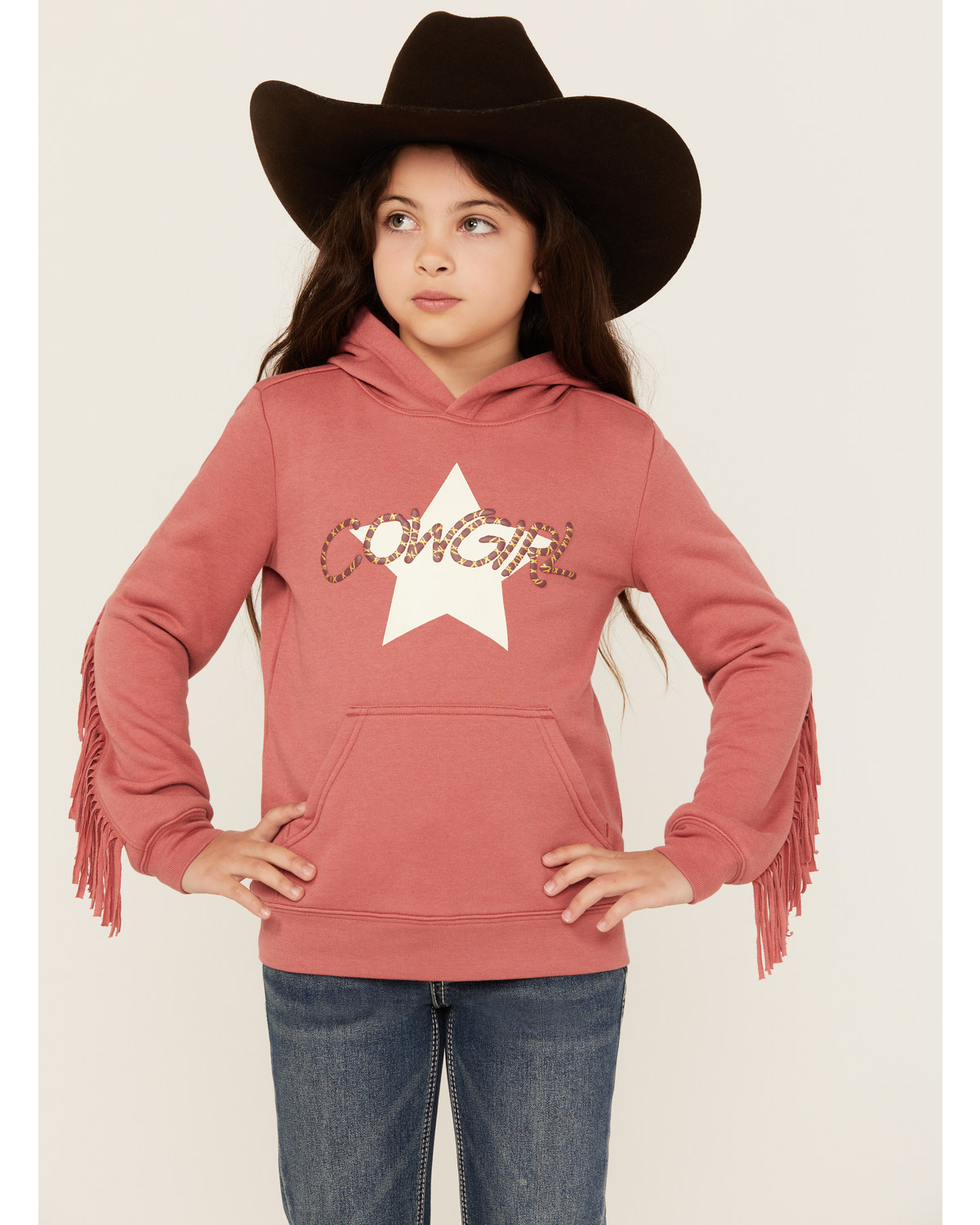 Shyanne Girls' Cowgirl Fringe Graphic Hoodie