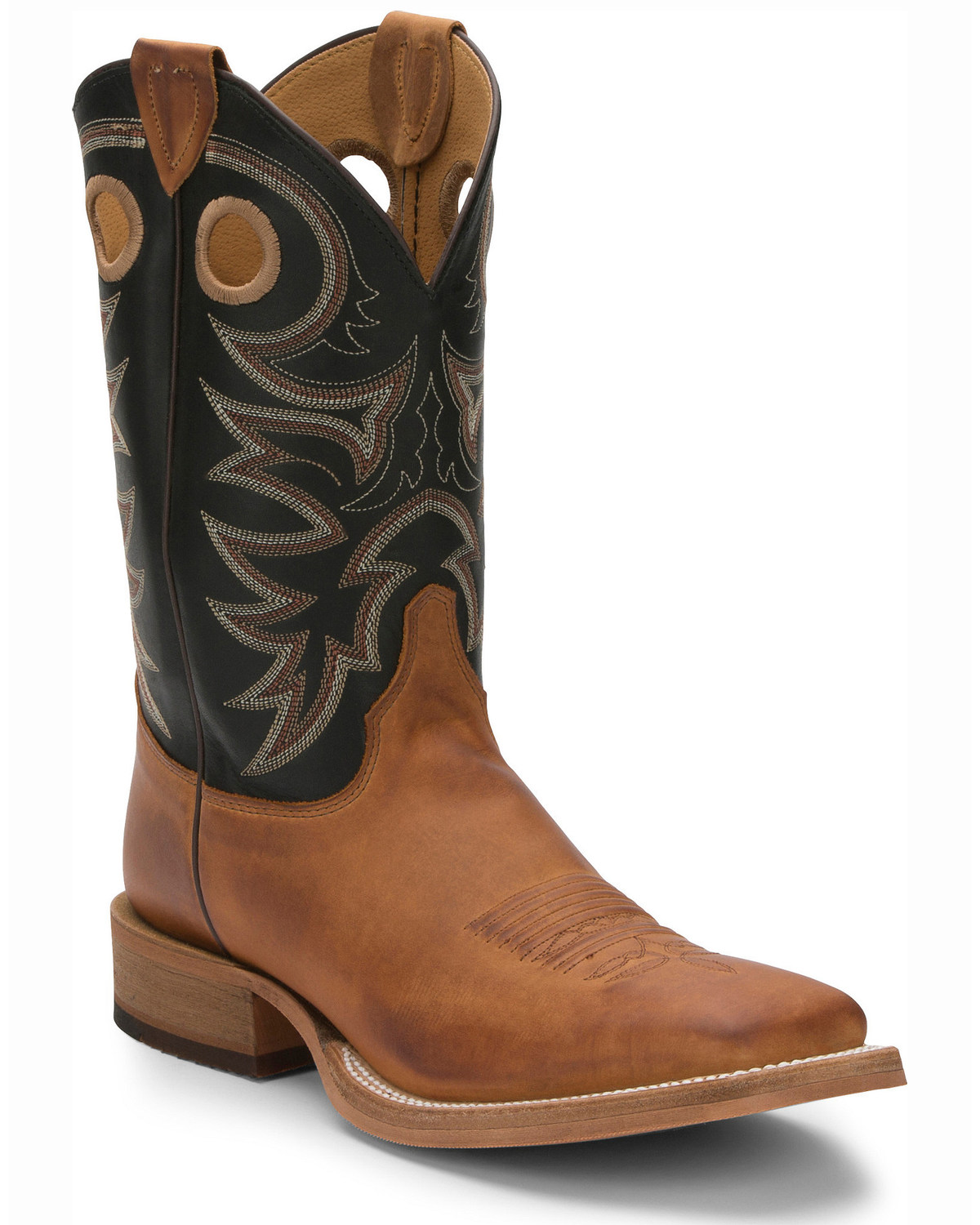 Justin Men's Caddo Bent Rail Western Boots - Broad Square Toe