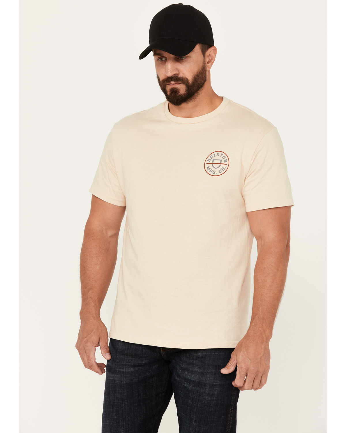 Brixton Men's Crest II Logo Short Sleeve Graphic T-Shirt