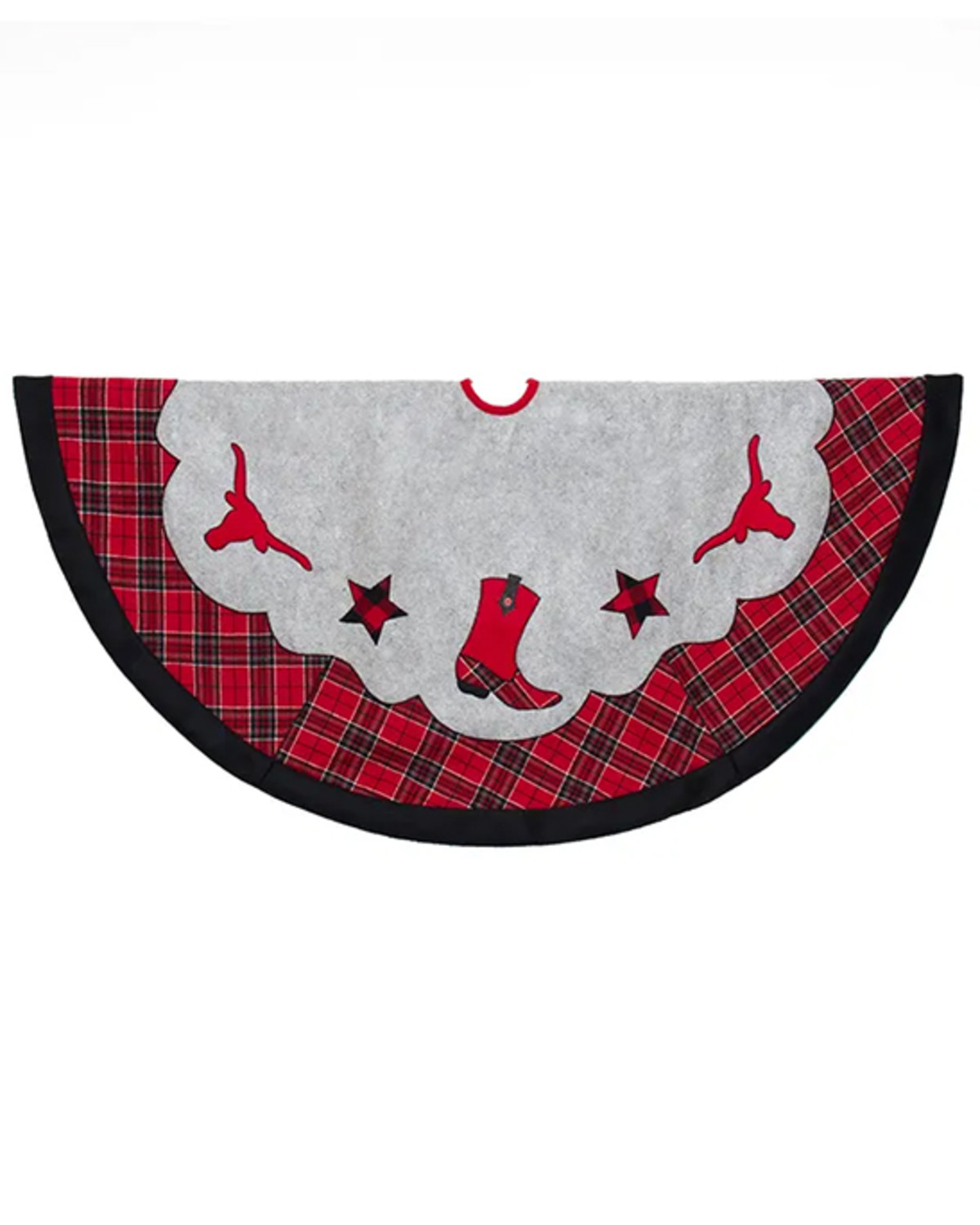 Kurt Adler Plaid Print Western Tree Skirt