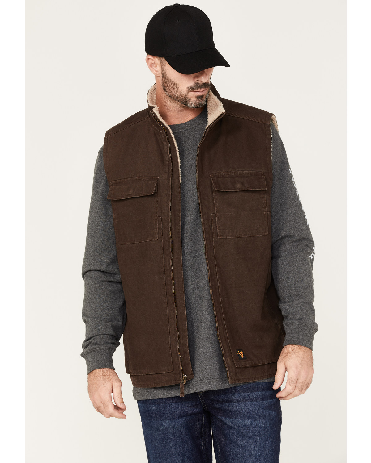 Hawx Men's Weathered Sherpa Lined Work Vest