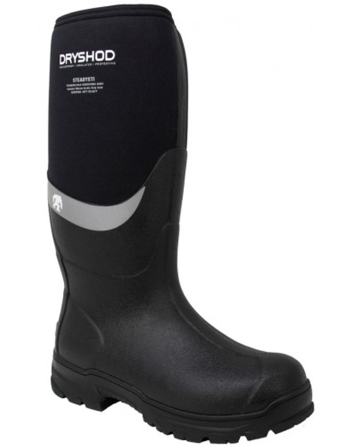 Dryshod Men's Steadyeti Hi-Cut Genuine Vibram Arctic Grip Pull On Outdoor Boots - Round Toe