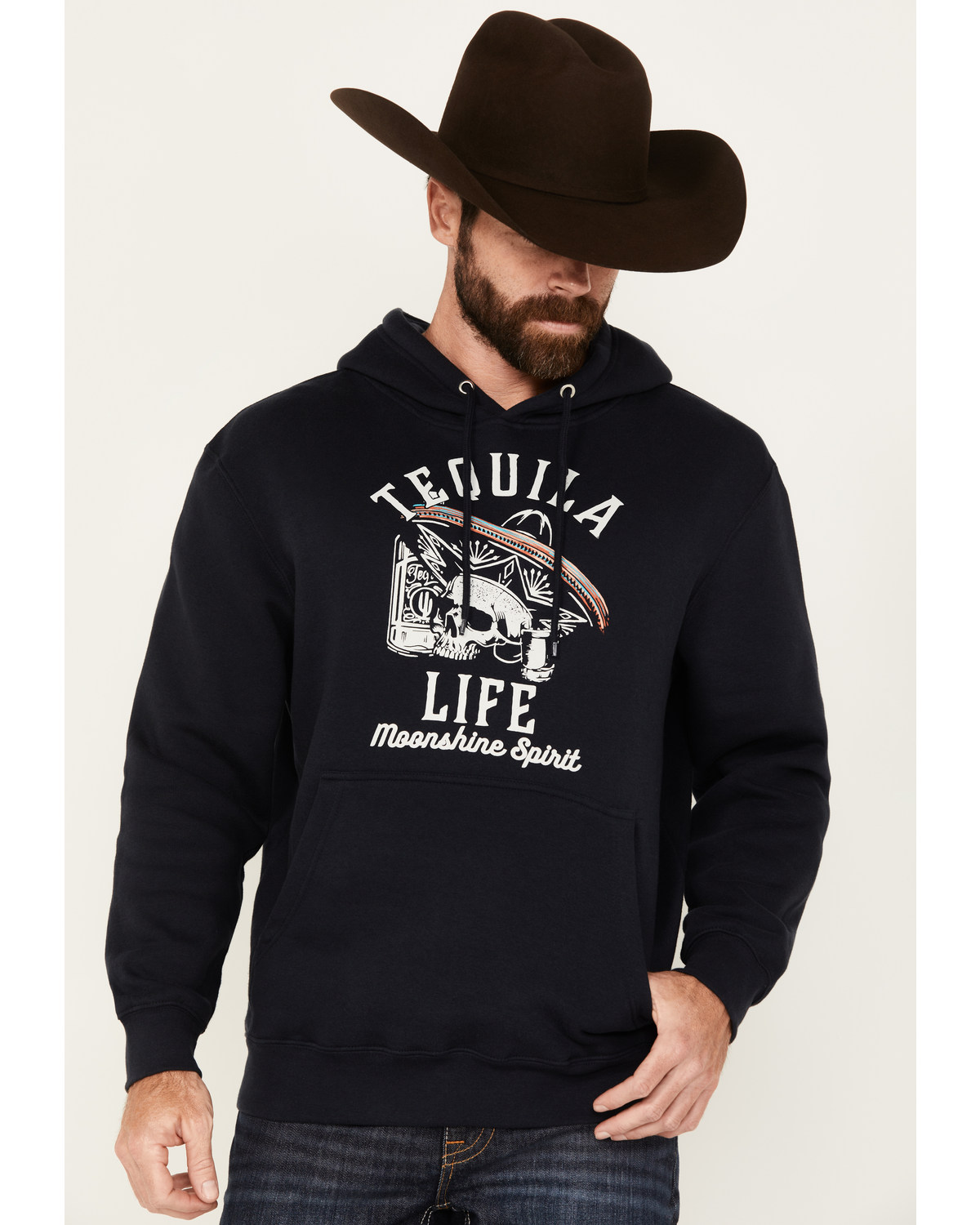 Moonshine Spirit Men's Tequila Life Hooded Sweatshirt