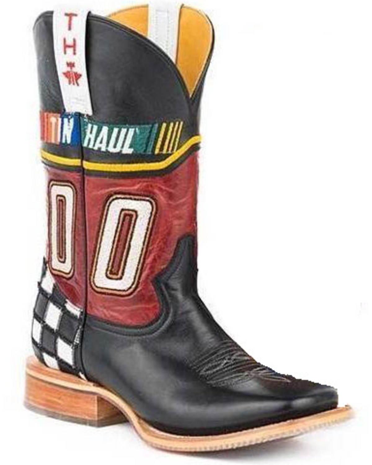 Mens Tin Haul Running Hot Boots with Racing Cars Sole Handcrafted
