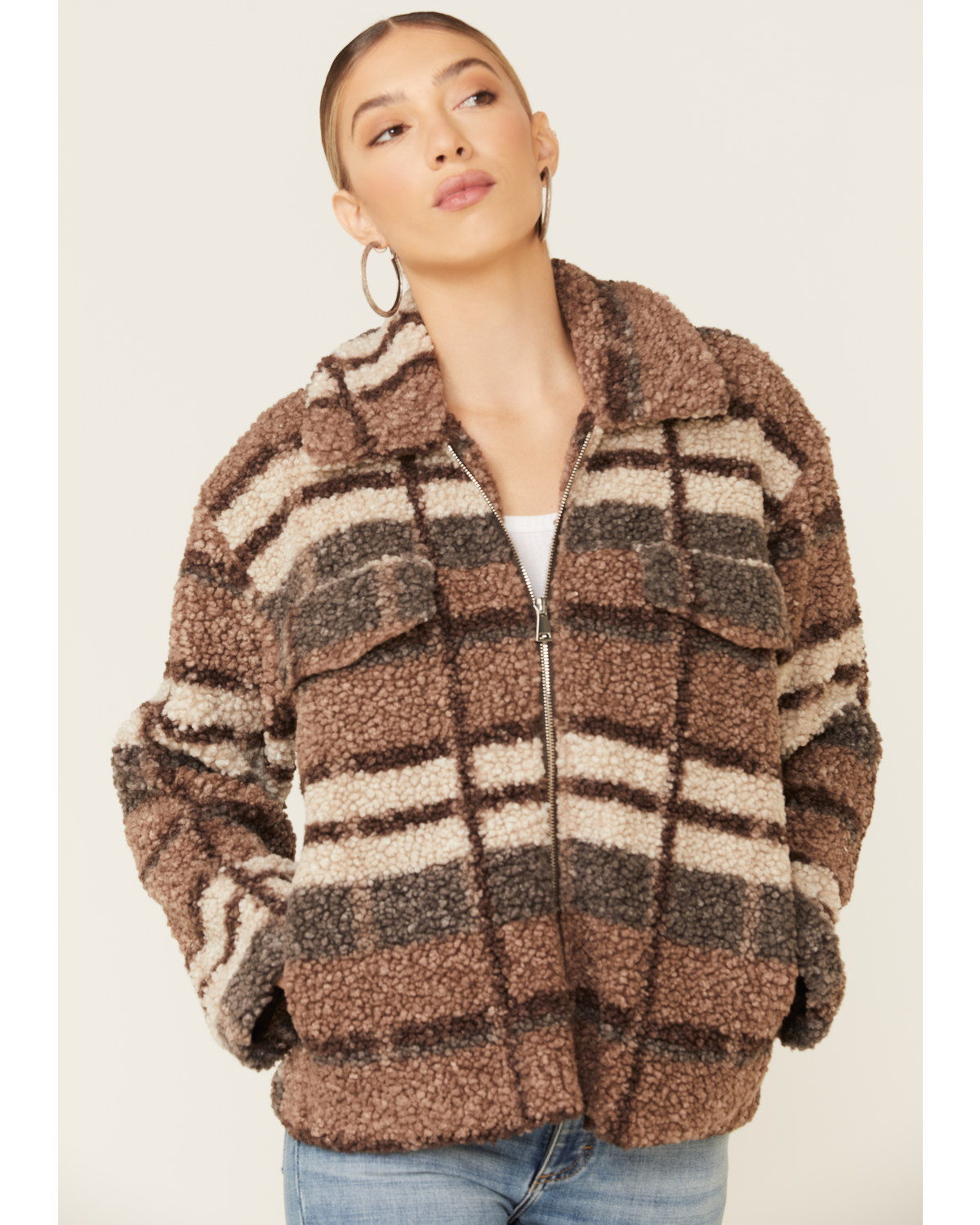 sherpa jacket without zipper