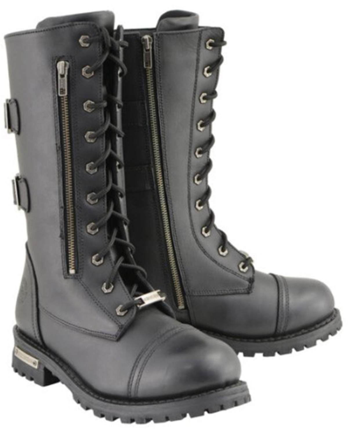 Milwaukee Leather Men s Lace Up Tactical Motorcycle Boots Round Toe Boot Barn in Tustin CA