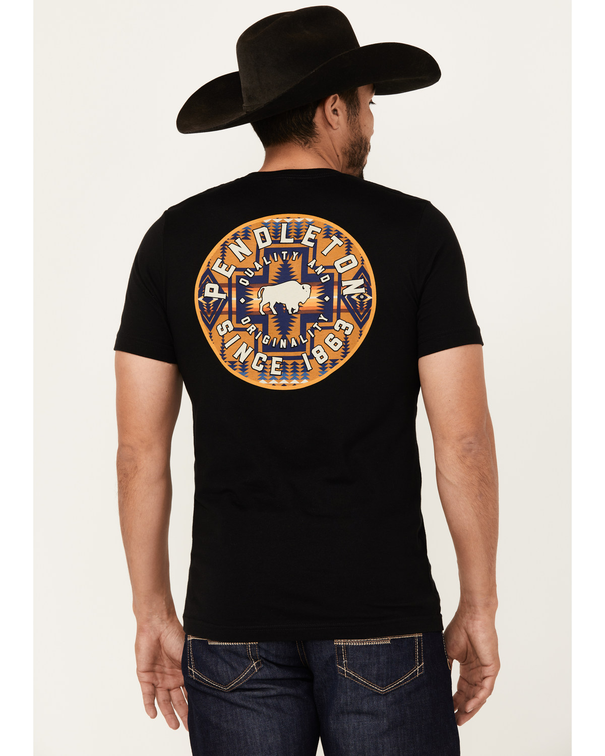Pendleton Men's Boot Barn Exclusive Bison Harding Logo Short Sleeve Graphic T-Shirt