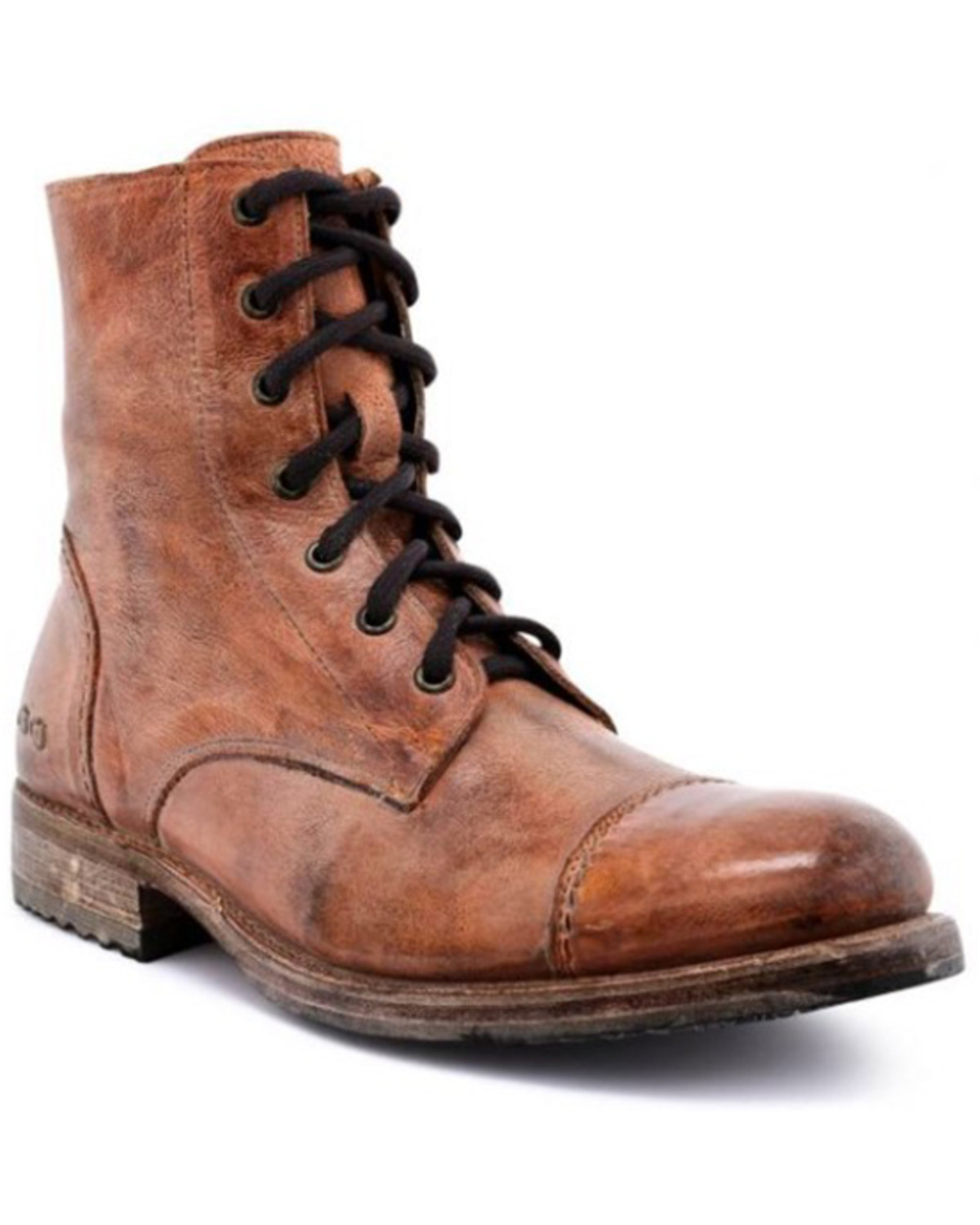 Bed Stu Men's Proteige Tan Rustic Lace-Up Casual Western Boot - Cap Toe