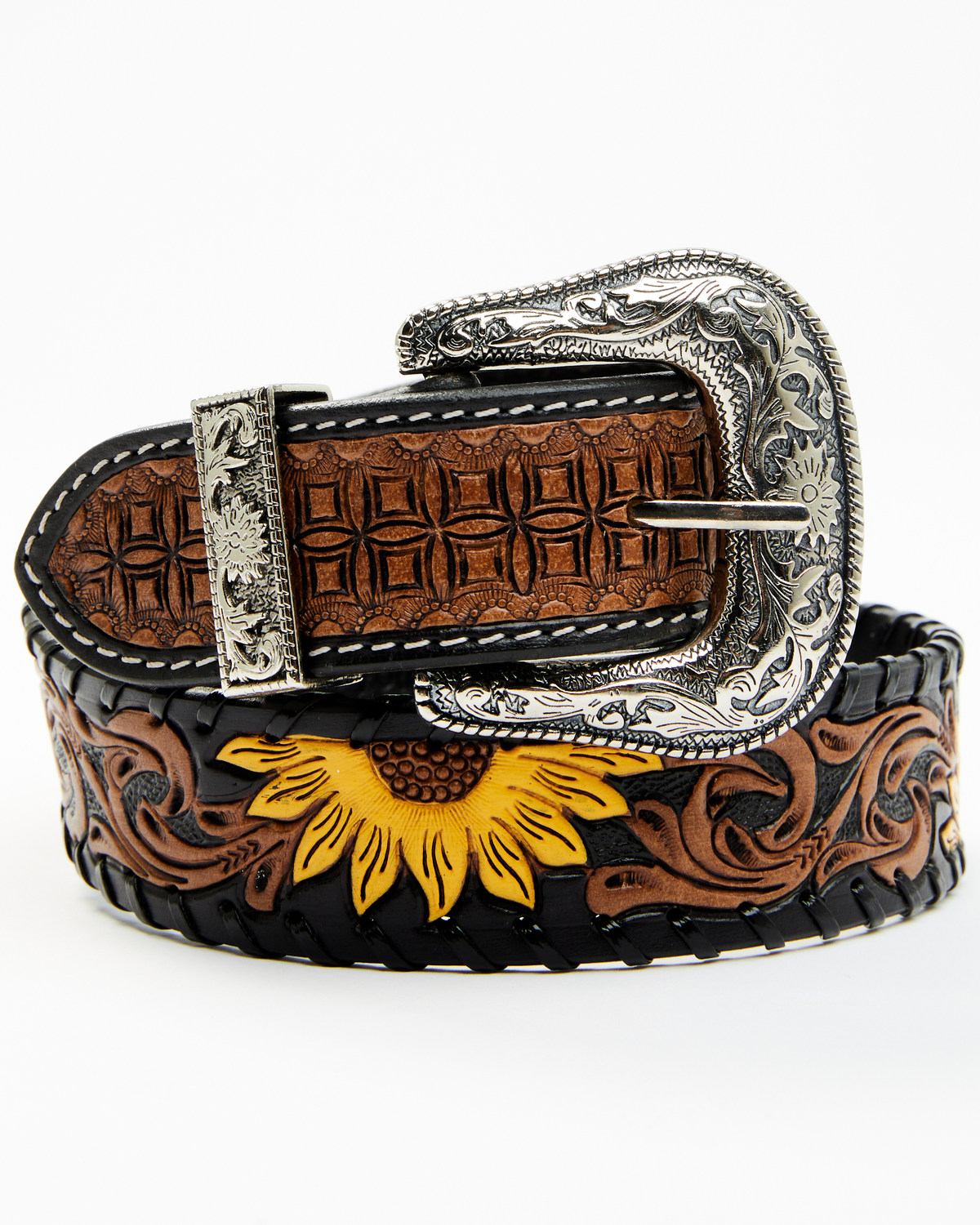 Shyanne Women's Painted Sunflower Belt
