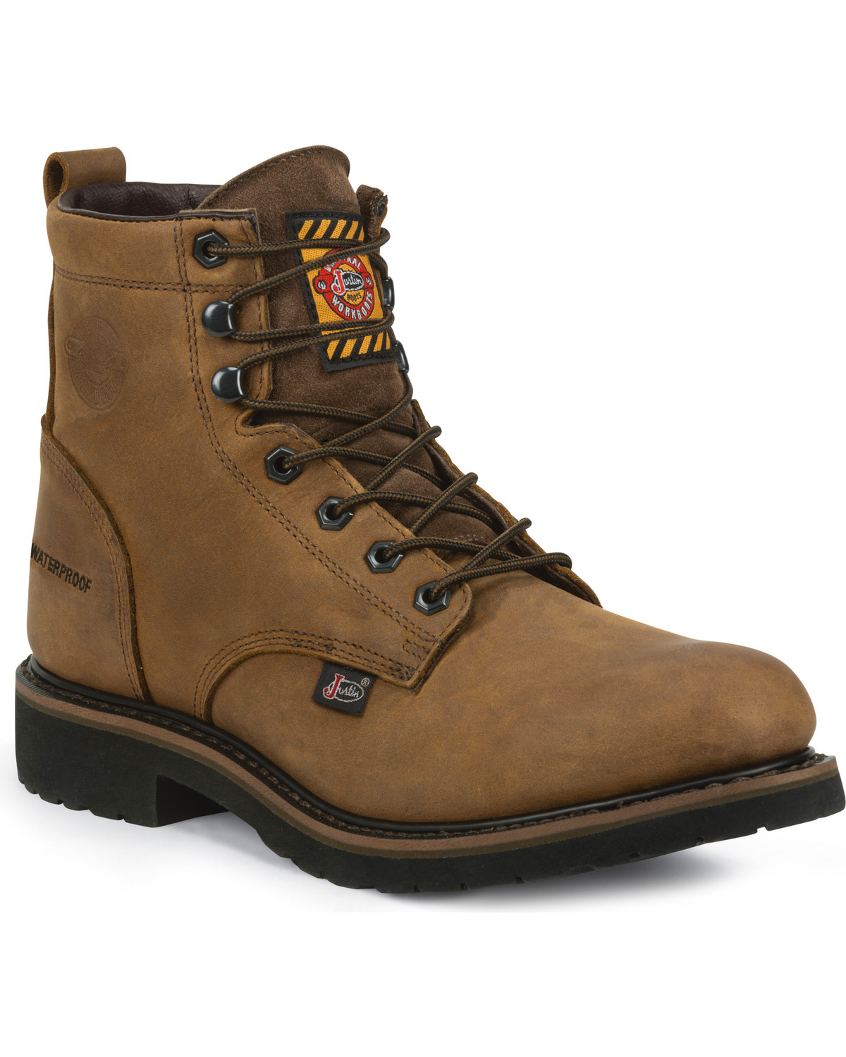 justin wyoming lace up boots
