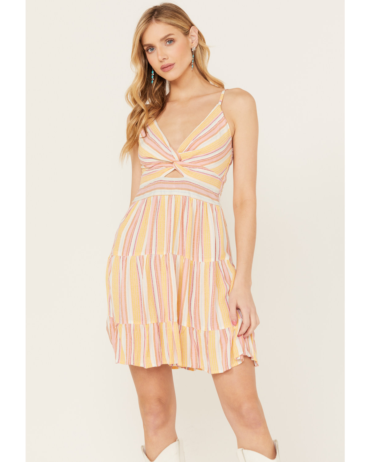 Angie Women's Sleeveless Striped Mini Dress