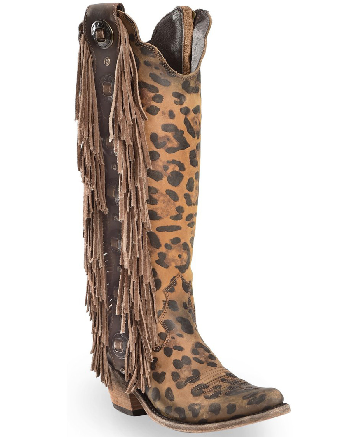 Liberty Black Women's Chita Miel Fringe Western Boots - Pointed Toe