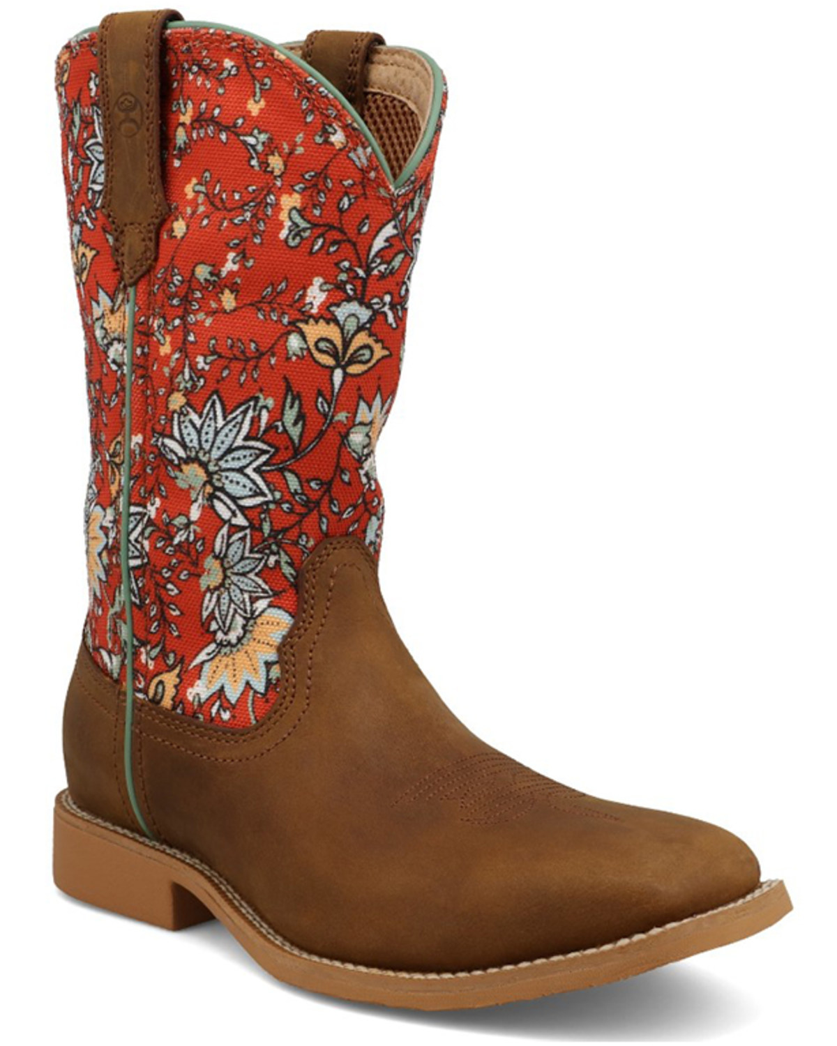 Hooey by Twisted X Girls' Floral Western Boots - Broad Square Toe