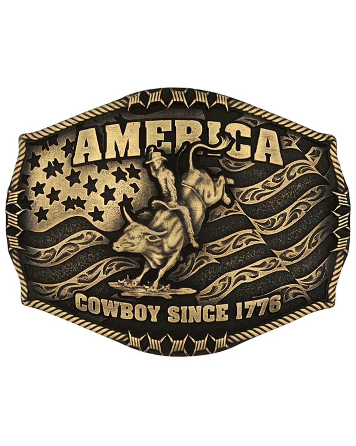 Montana Silversmiths Men's America Since 1776 Attitude Belt Buckle