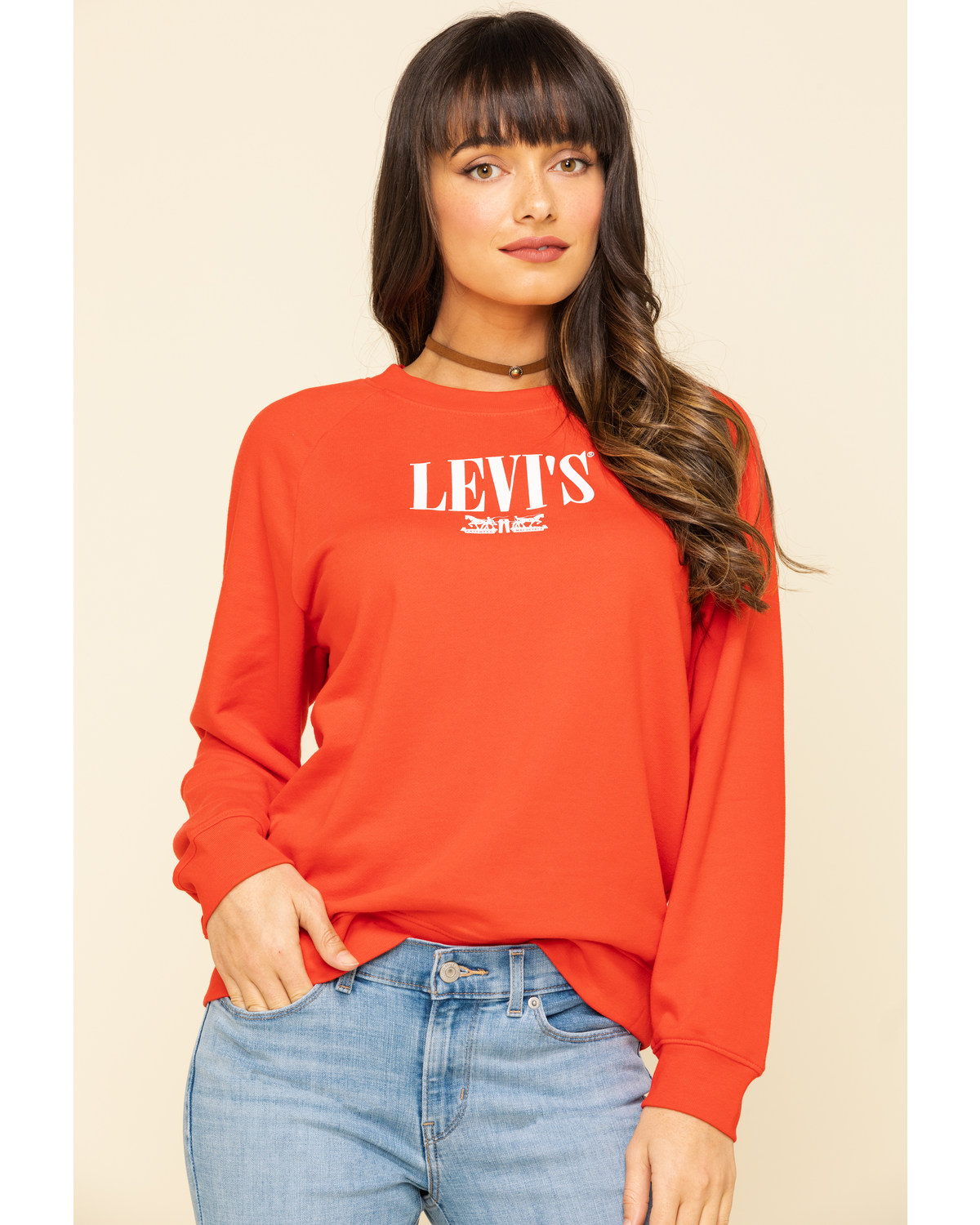 levi's red sweatshirt womens