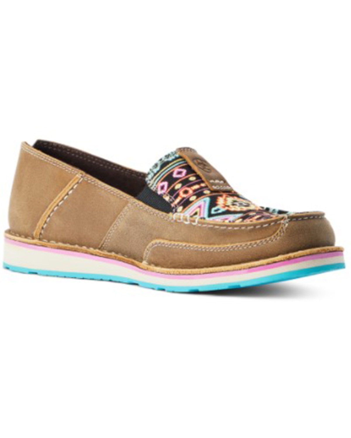 Ariat Women's Neon Lights Southwestern Print Casual Slip-On Cruiser - Moc Toe