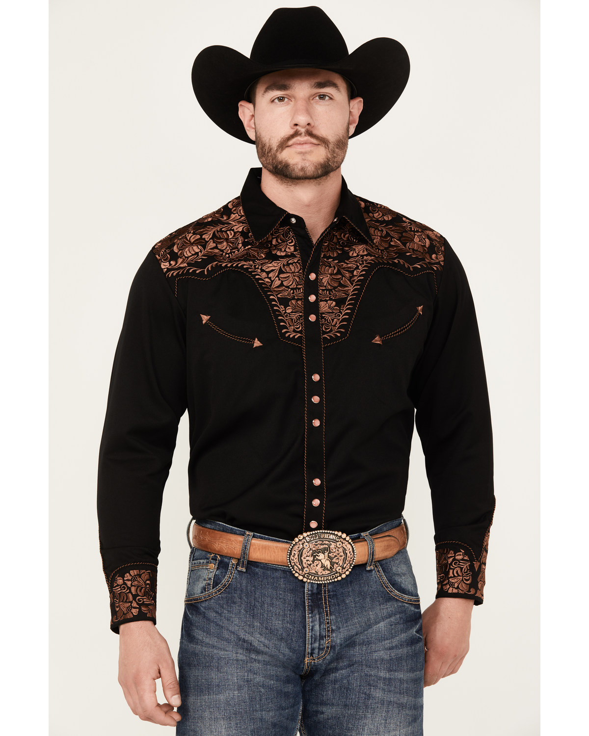 Scully Men's Embroidered Gunfighter Shirt - Big
