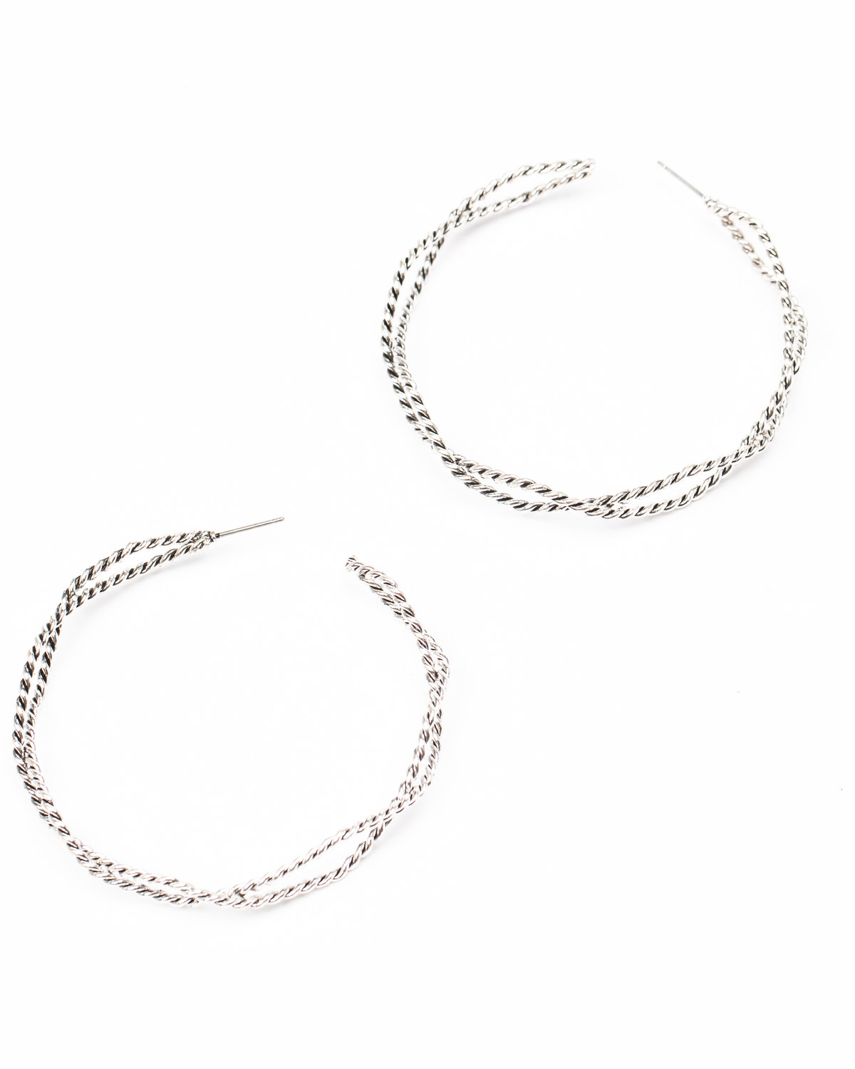 Idyllwind Women's Spiraling Out Silver Hoop Earrings