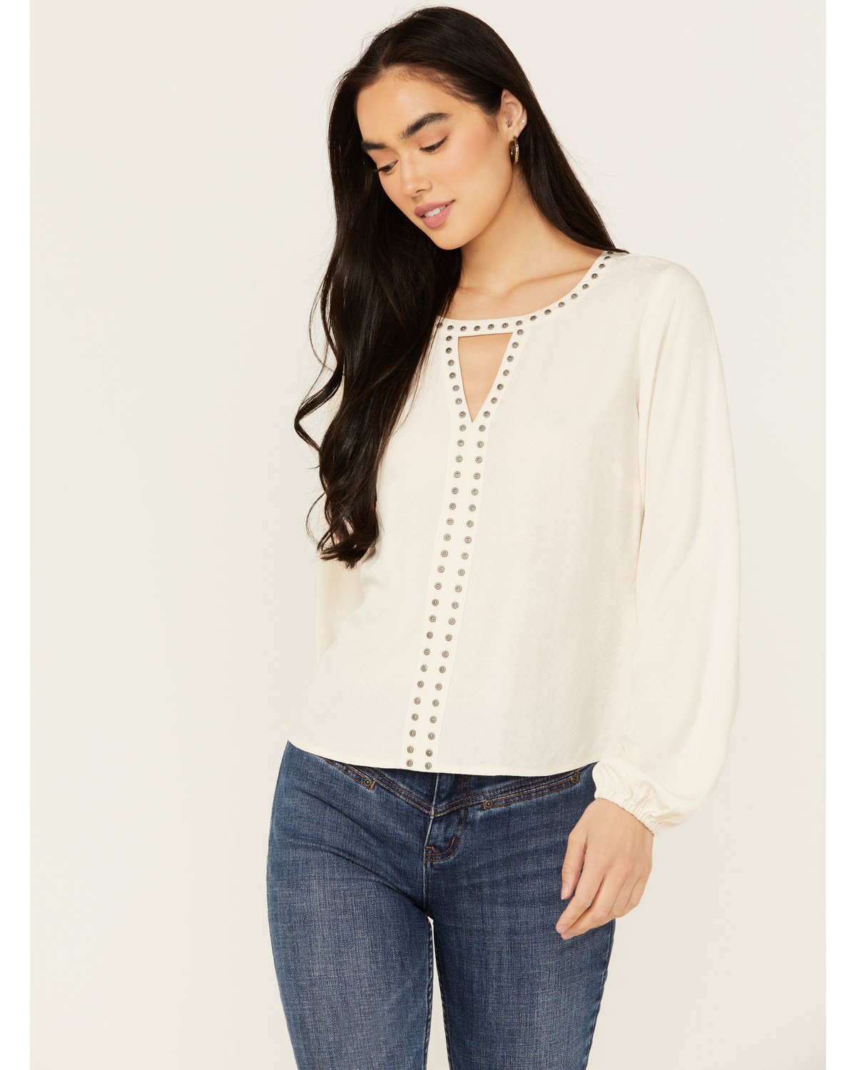 Idyllwind Women's Elenora Studded Jacquard Top