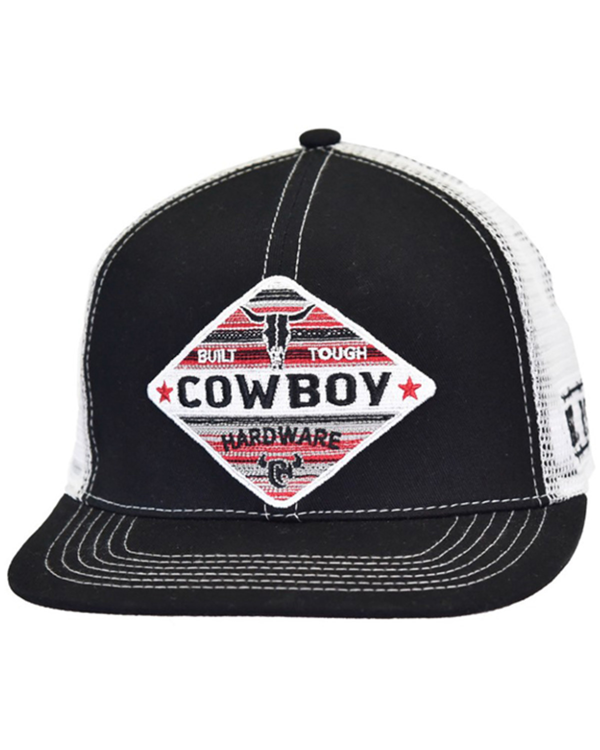 Cowboy Hardware Men's Built Tough Flat Bill Trucker Cap