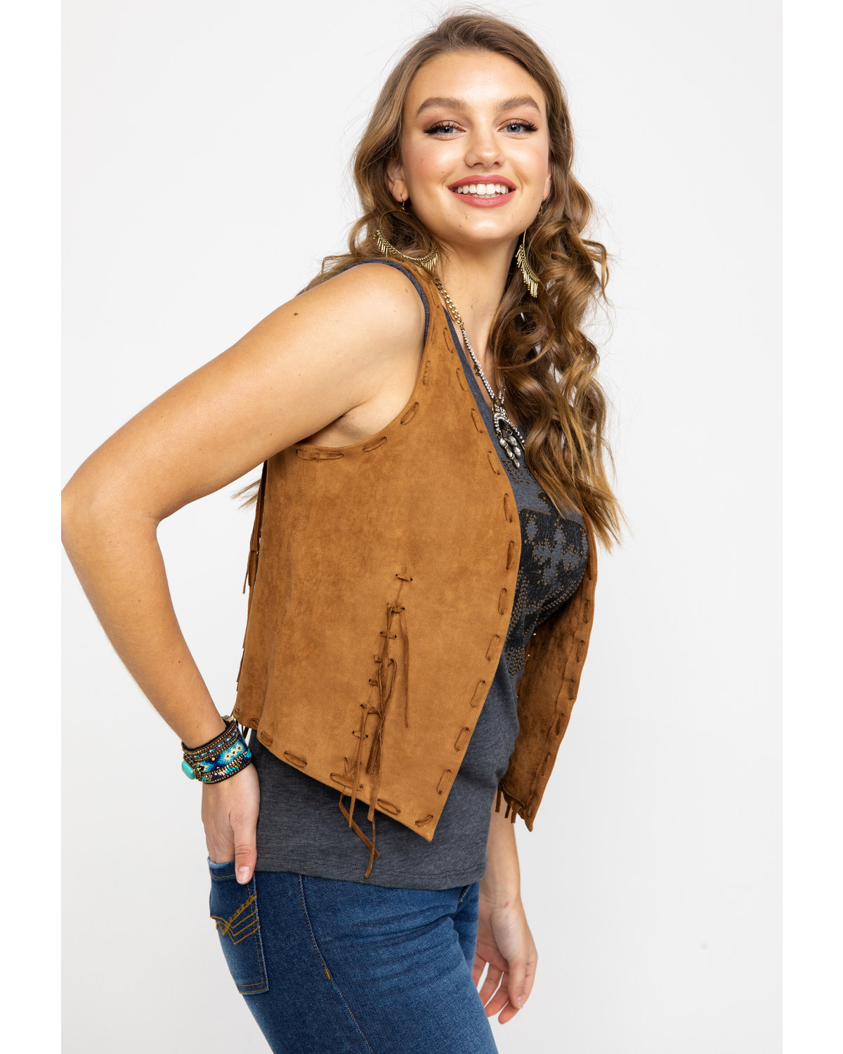 jeans west vest