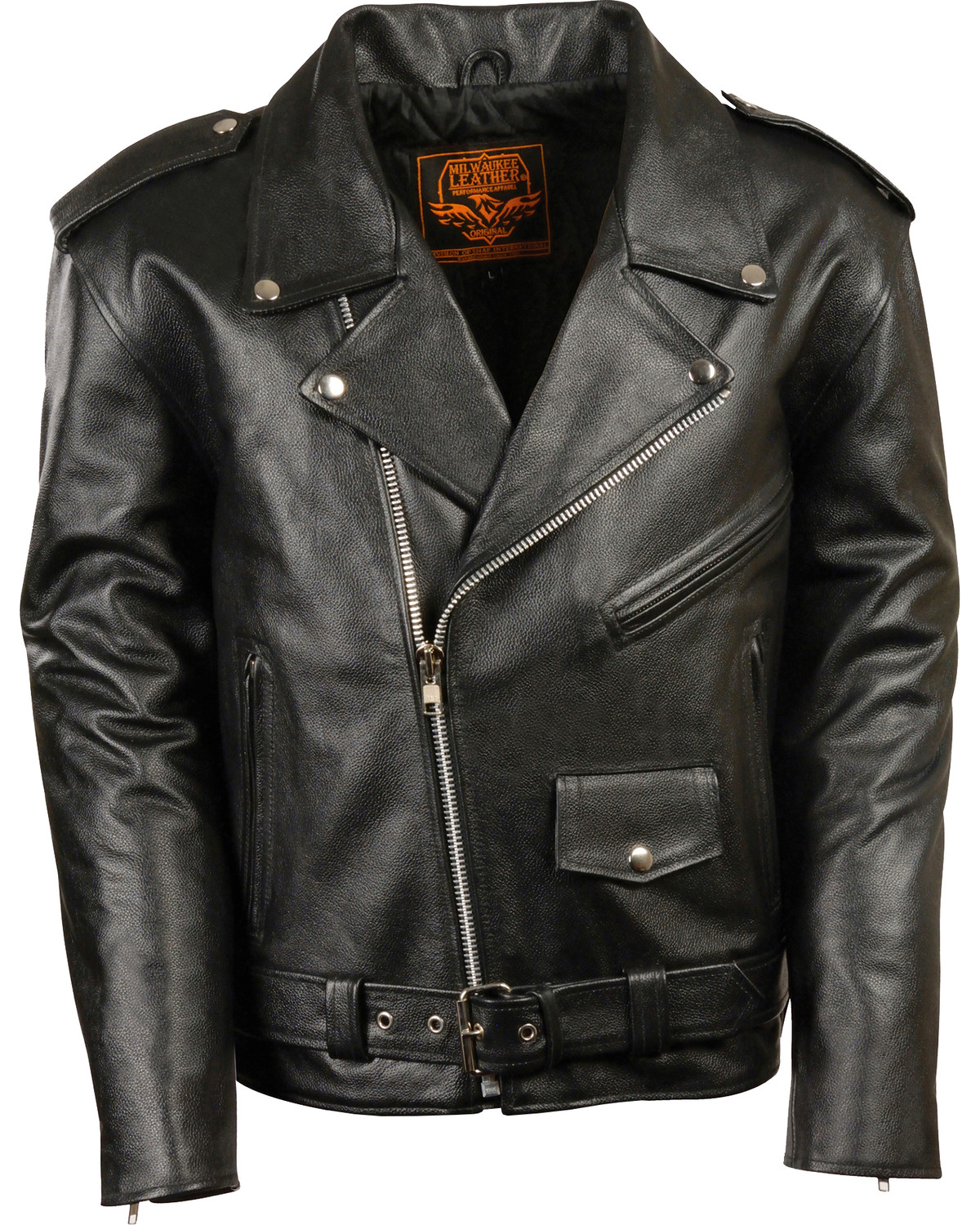 Milwaukee Leather Men's Classic Police Style M/C Jacket - Big 3X