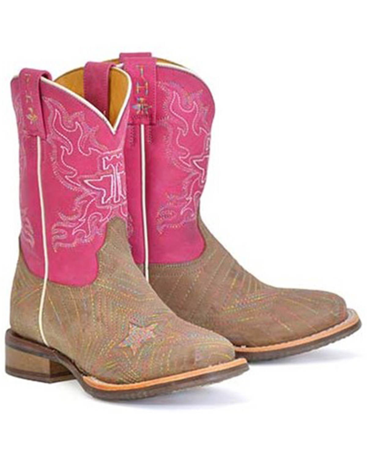 Tin Haul Girls' Super Nova Western Boots - Broad Square Toe