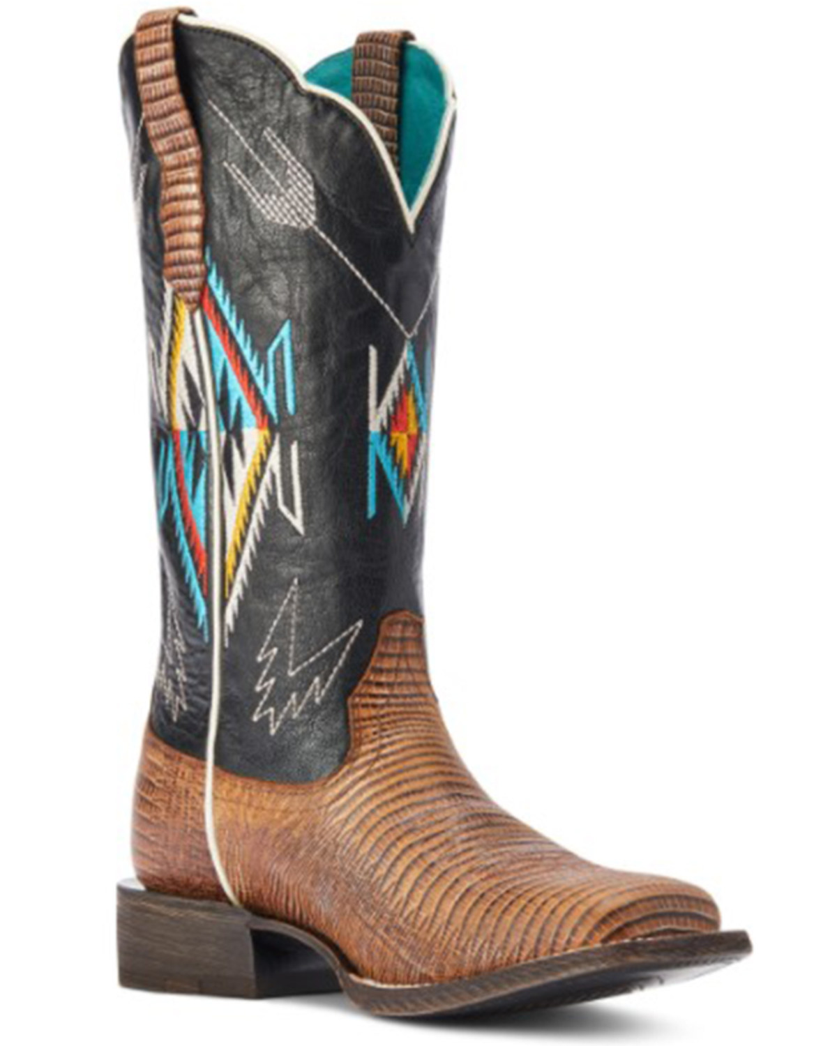 Ariat Women's Frontier Chimayo Ancient Southwestern Embroidered Western Boots - Broad Square Toe