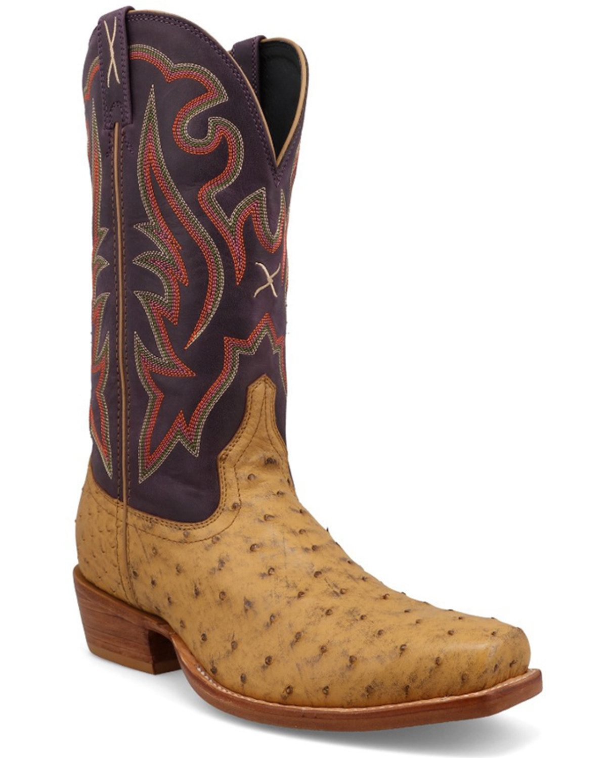 Twisted X Men's 13" Reserve Exotic Full-Quill Ostrich Western Boots - Square Toe