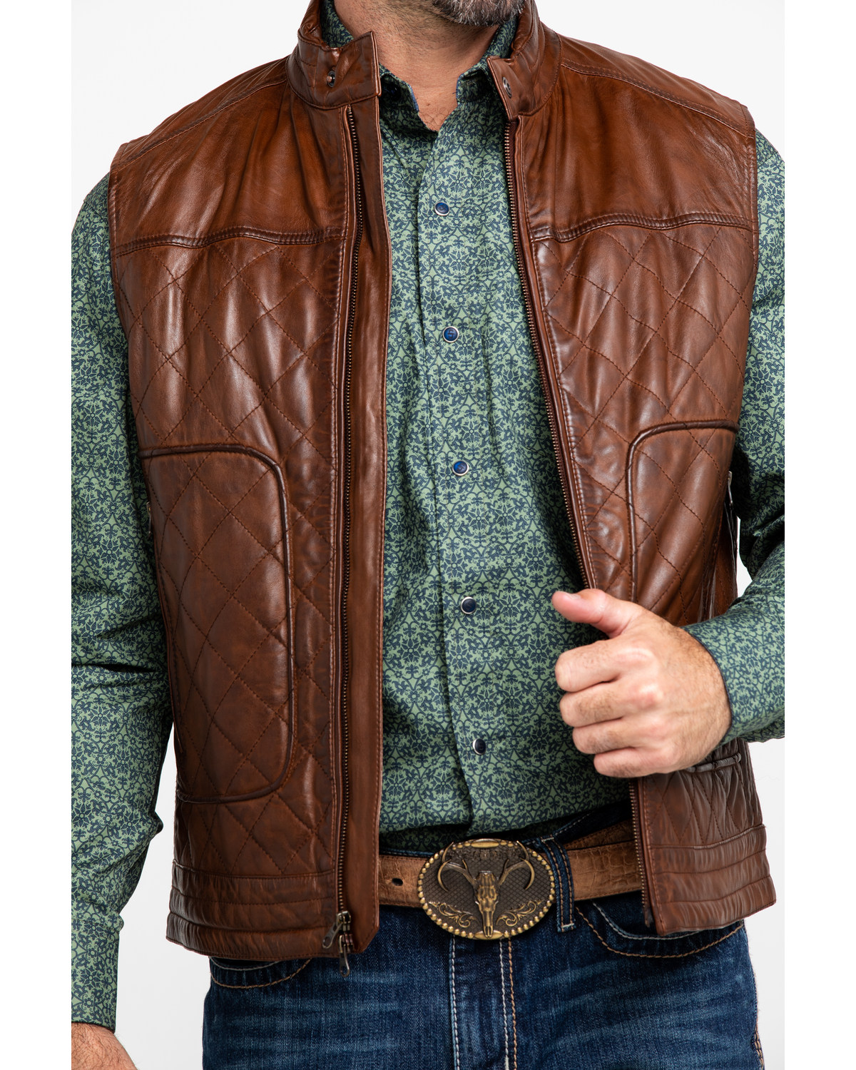 Scully Leatherwear Men's Quilted Leather Vest Boot Barn