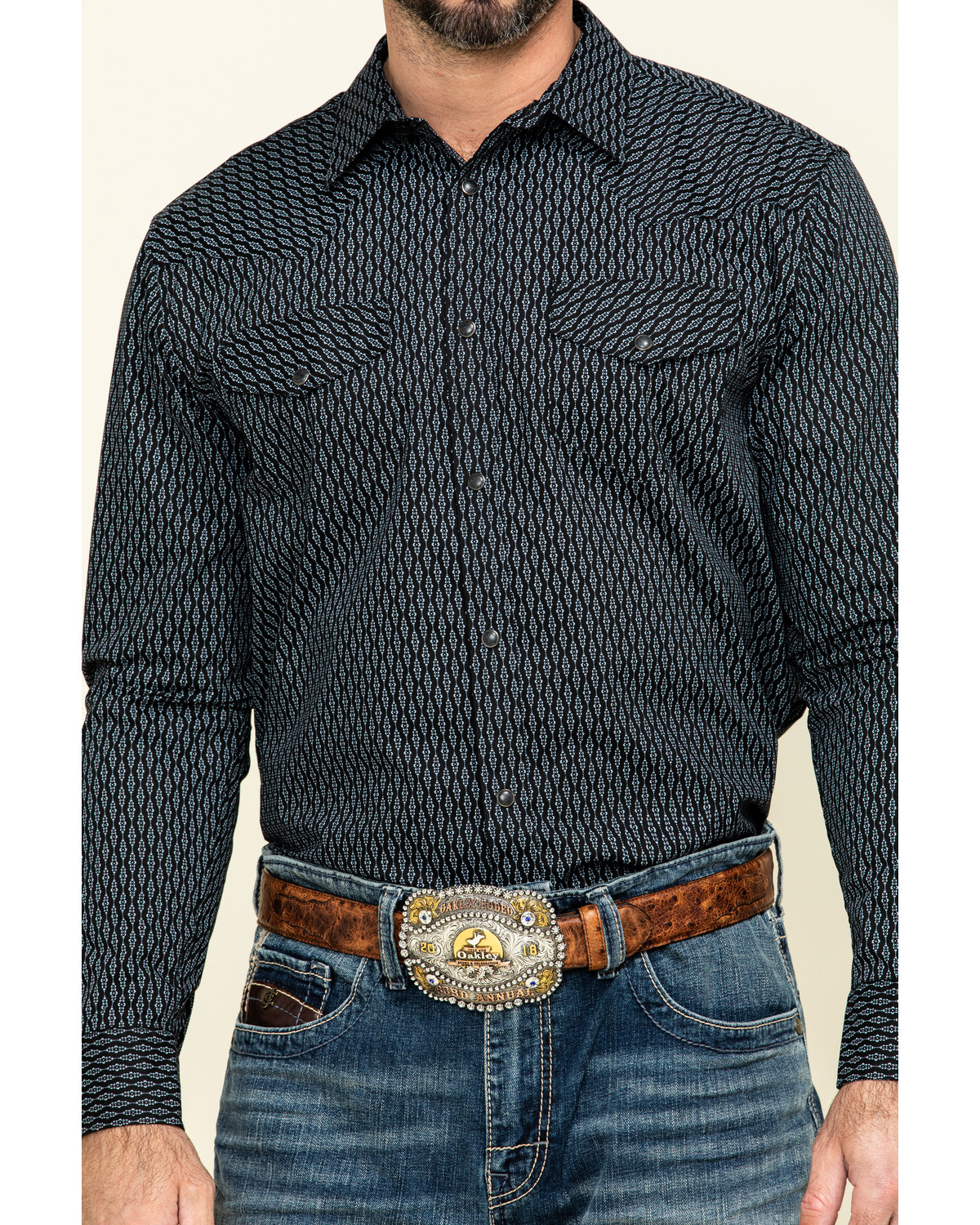 Gibson Men's Wild Oats Geo Print Long Sleeve Western Shirt | Boot Barn