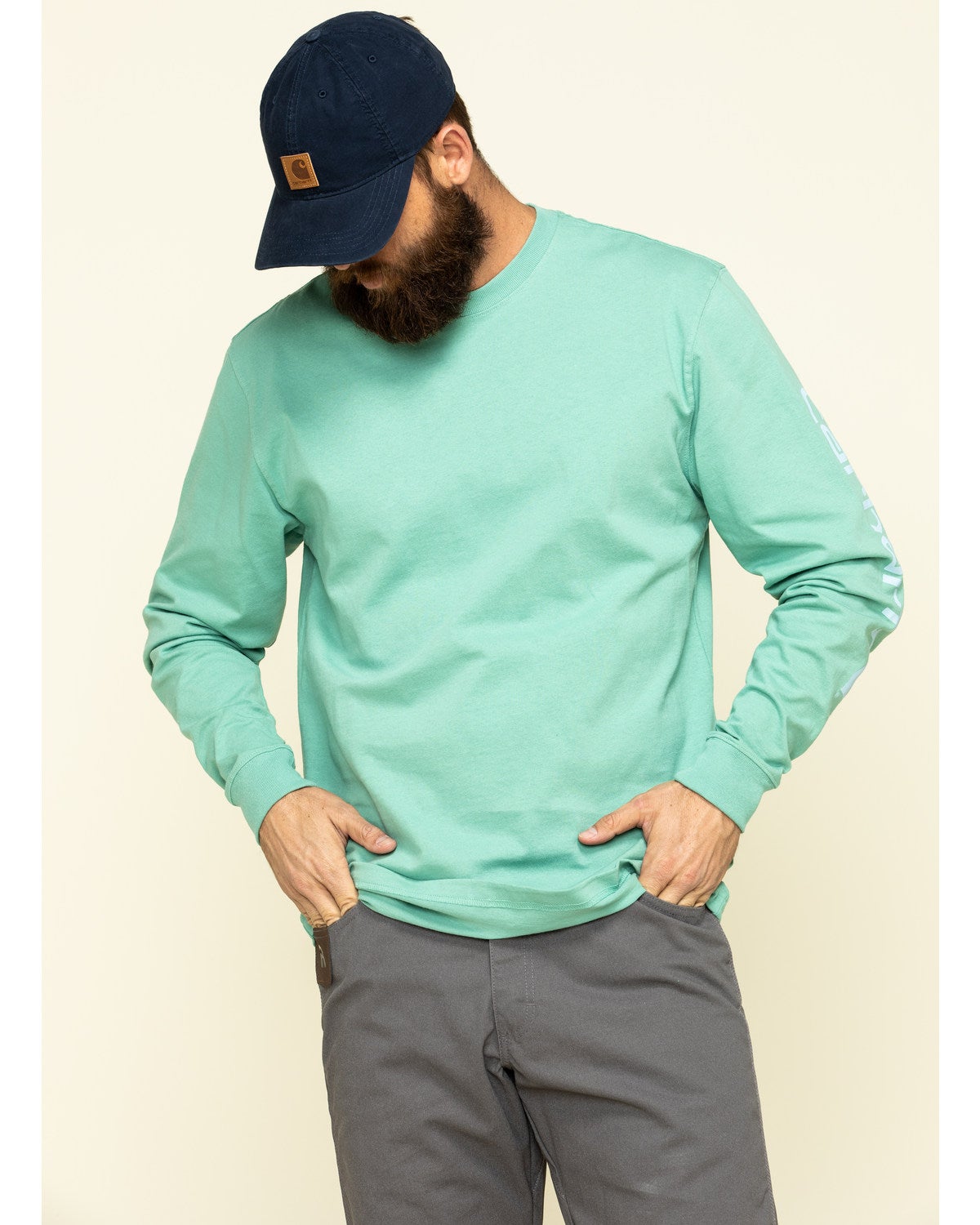 Green Signature Sleeve Logo Long Sleeve 