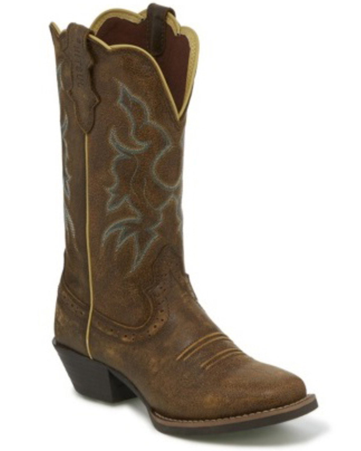 Justin Women S Durant Brown Bomber Western Boots Square Toe Boot Barn