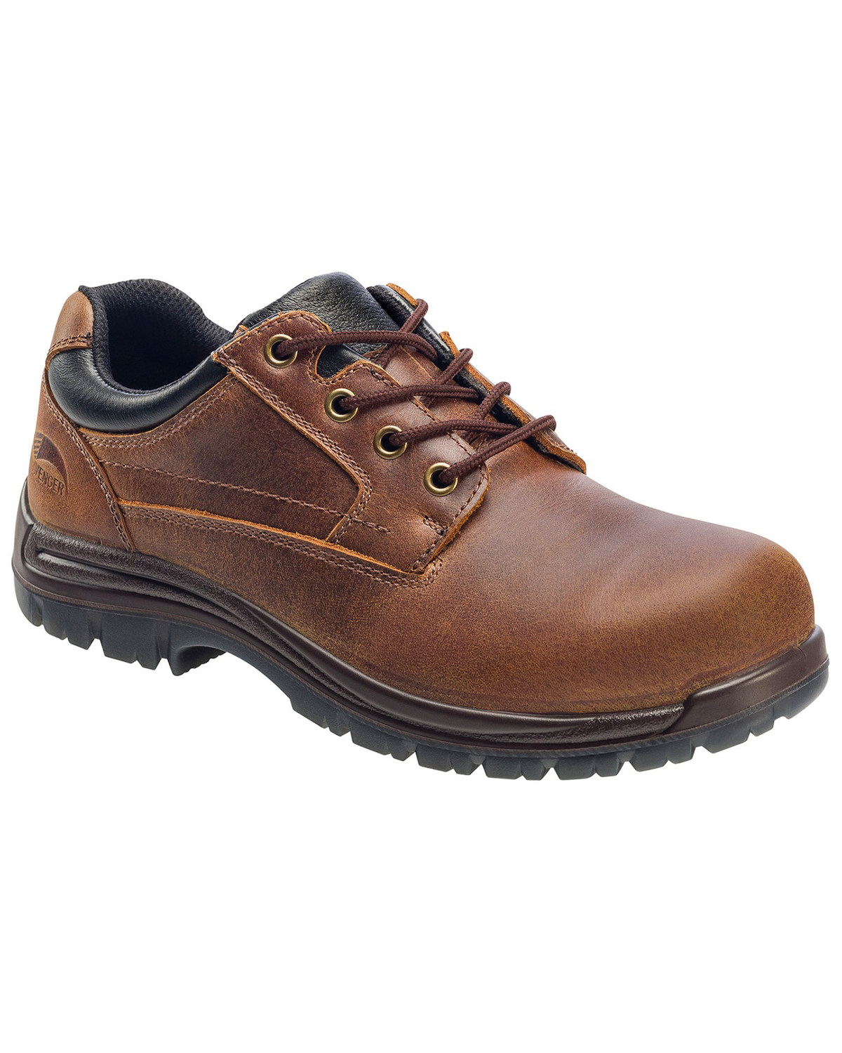 Brown slip resistant work shoes