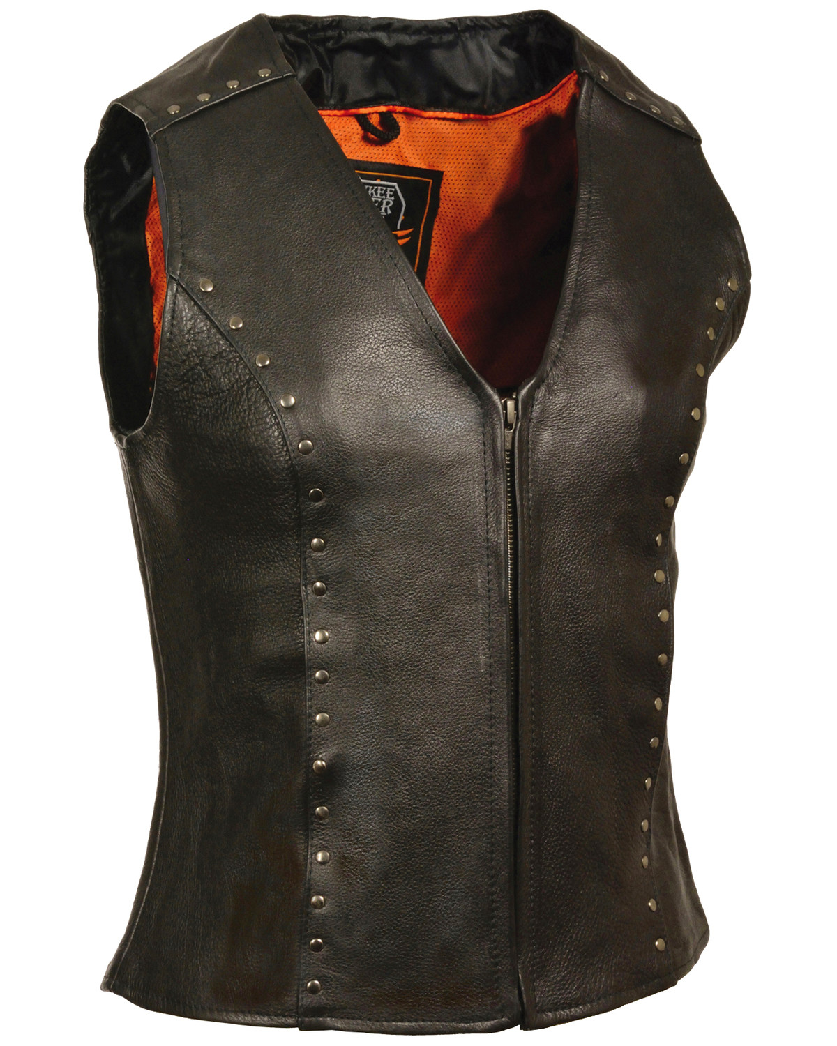 Milwaukee Leather Women's Studded Zip Front Vest