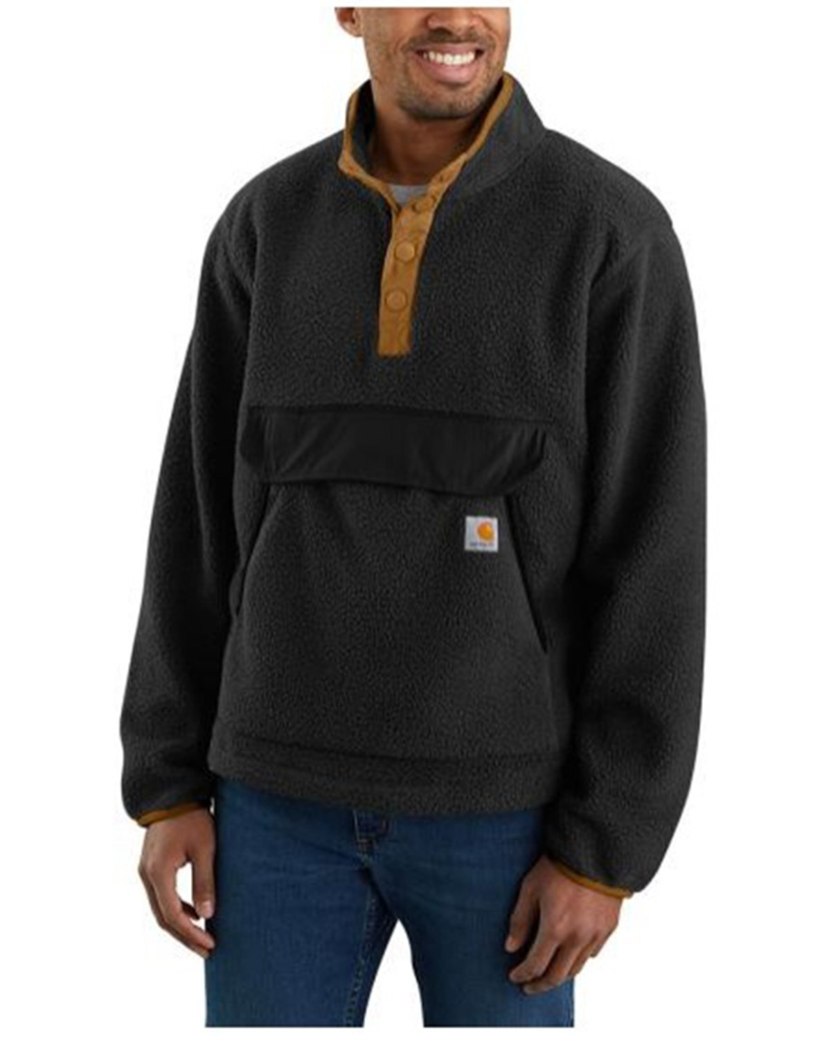 Carhartt Men's Relaxed Fit Quarter-Snap Fleece Pullover