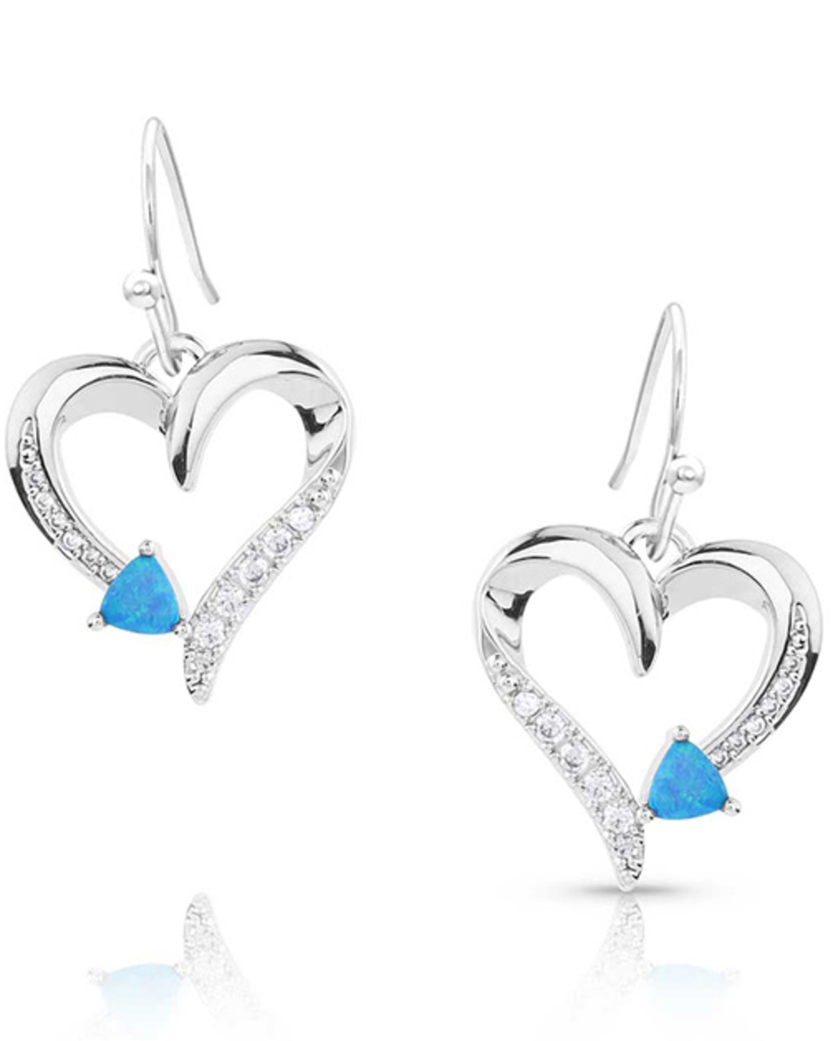 Montana Silversmiths Women's Love Everlasting Opal Crystal Earrings