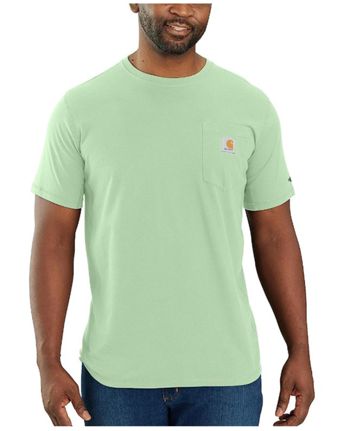 Carhartt Men's Force Relaxed Midweight Logo Pocket Short Sleeve Work T-Shirt