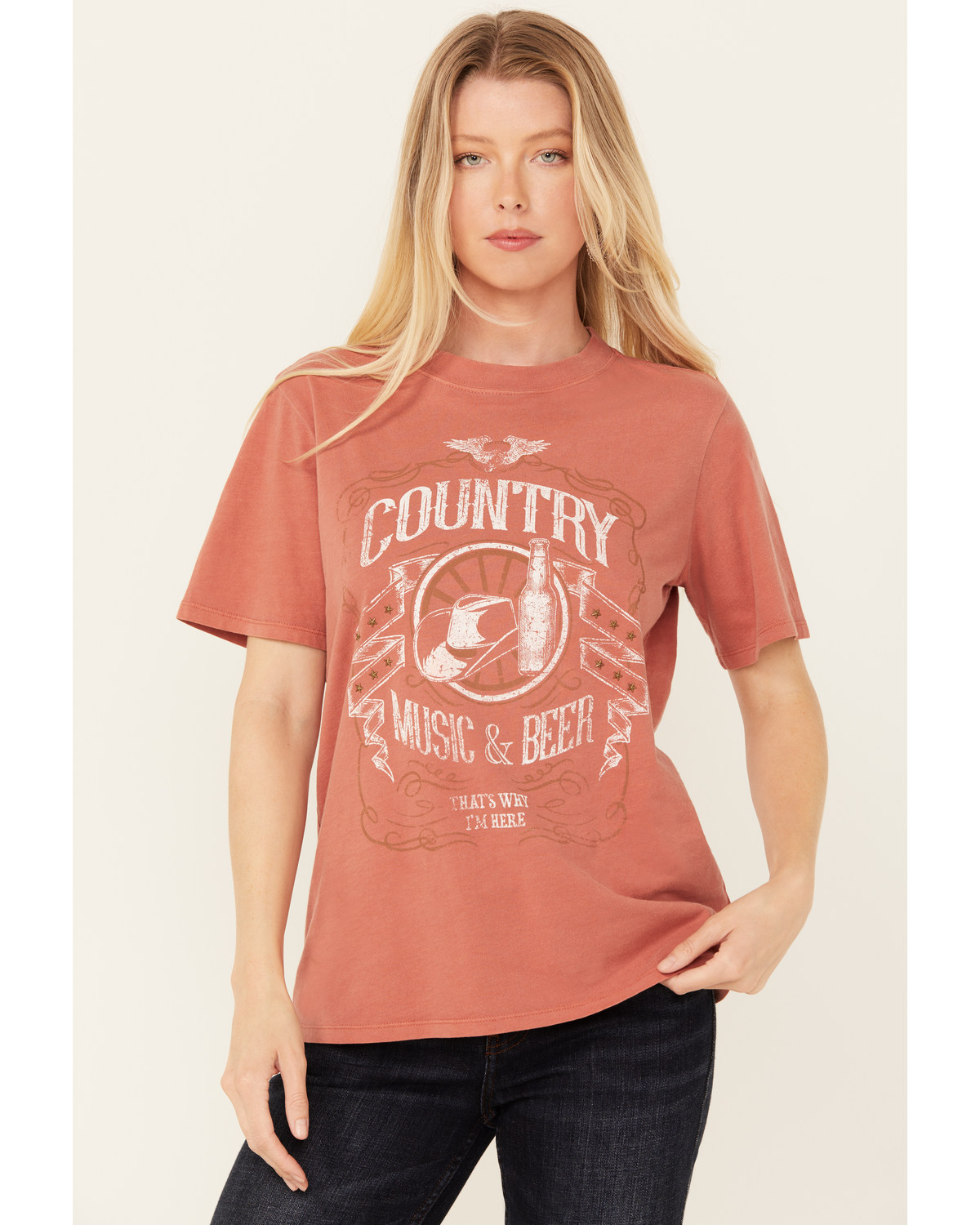 Idyllwind Women's Helen Country Music and Beer Short Sleeve Graphic Tee