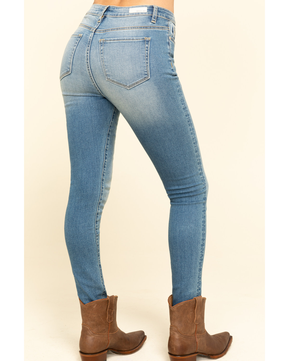 light wash high rise jeans