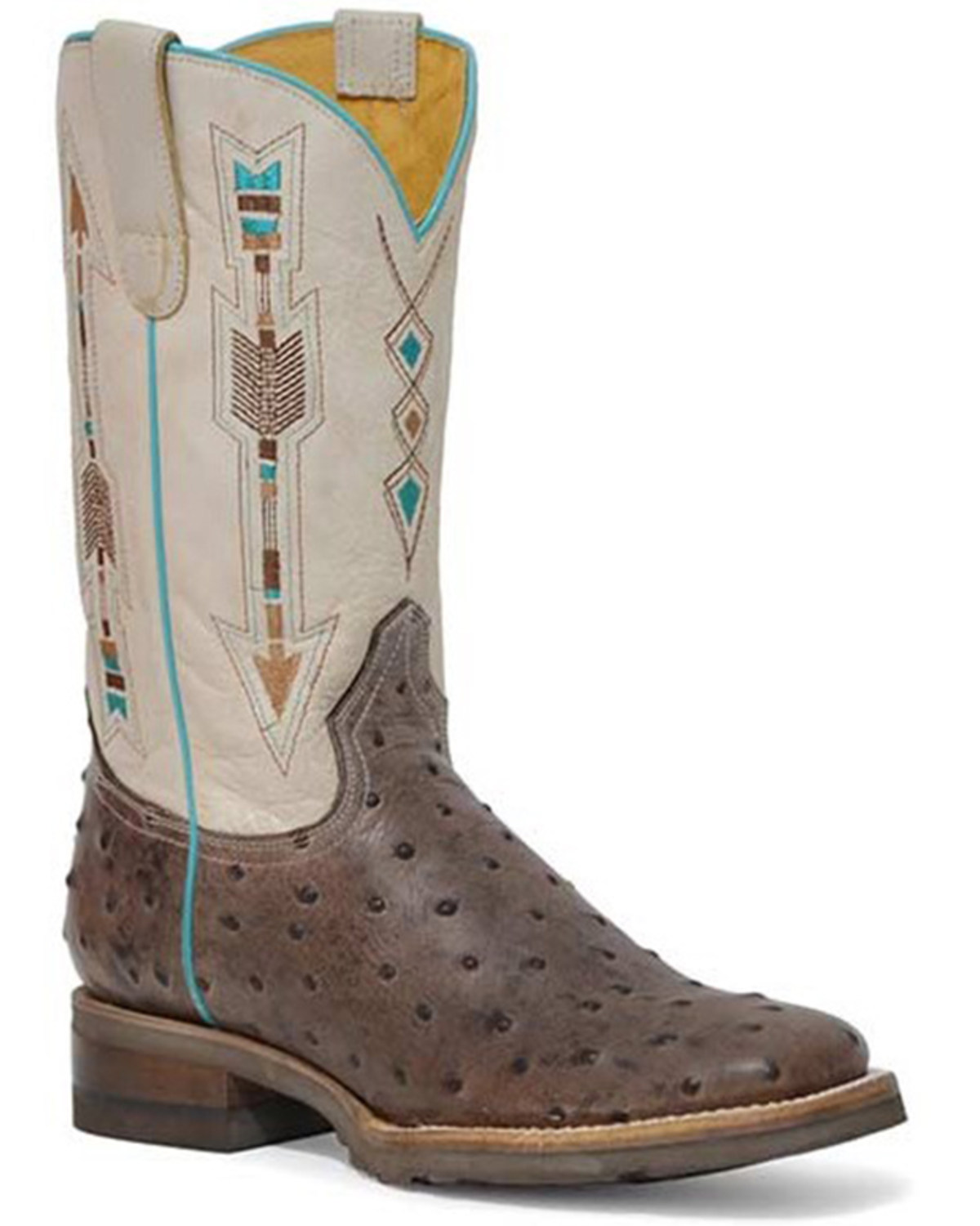Roper Women's Arrow Feather Ostrich Print Western Boots