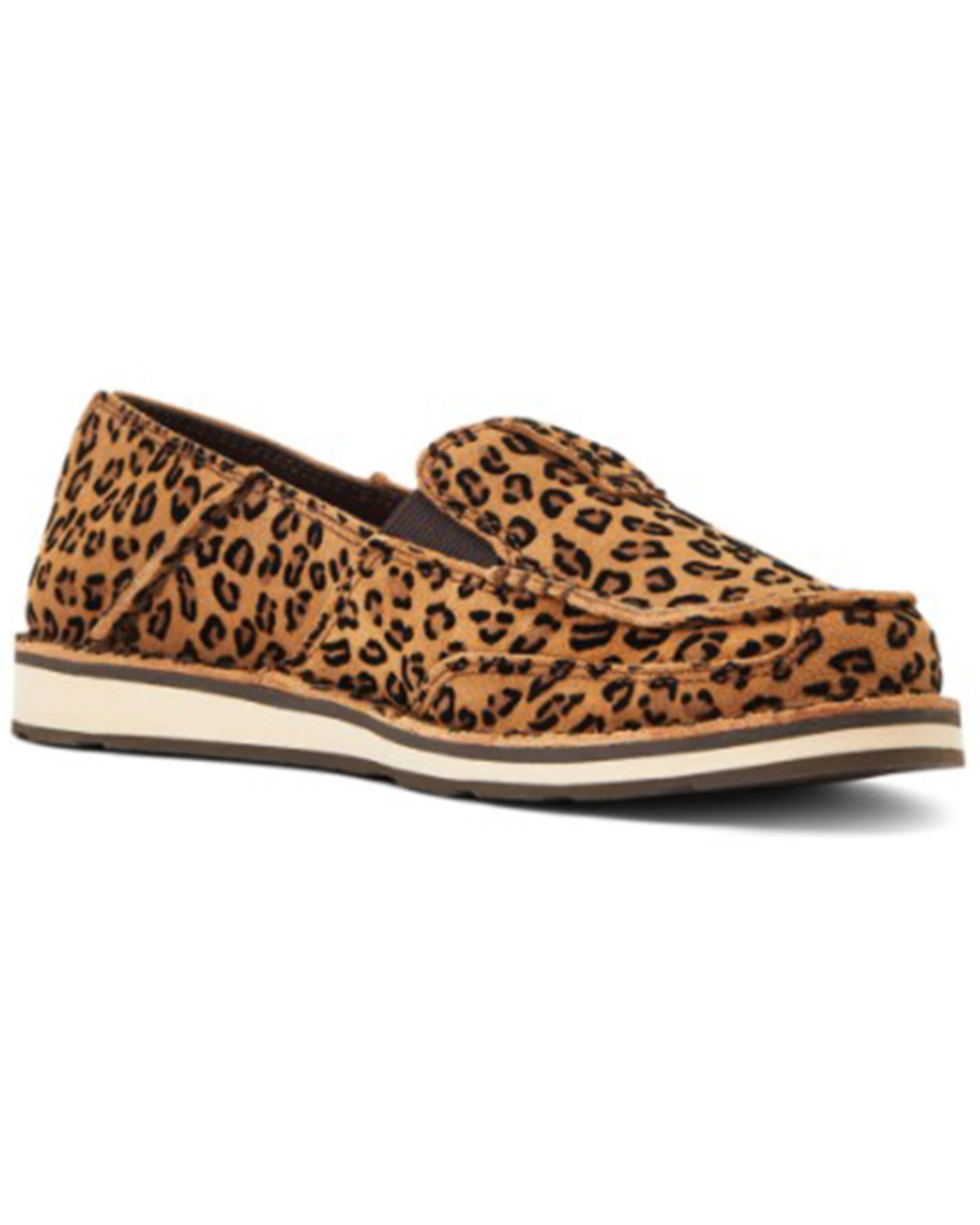 Ariat Women's Likely Leopard Full Vamp Casual Slip-On Cruiser - Moc Toe