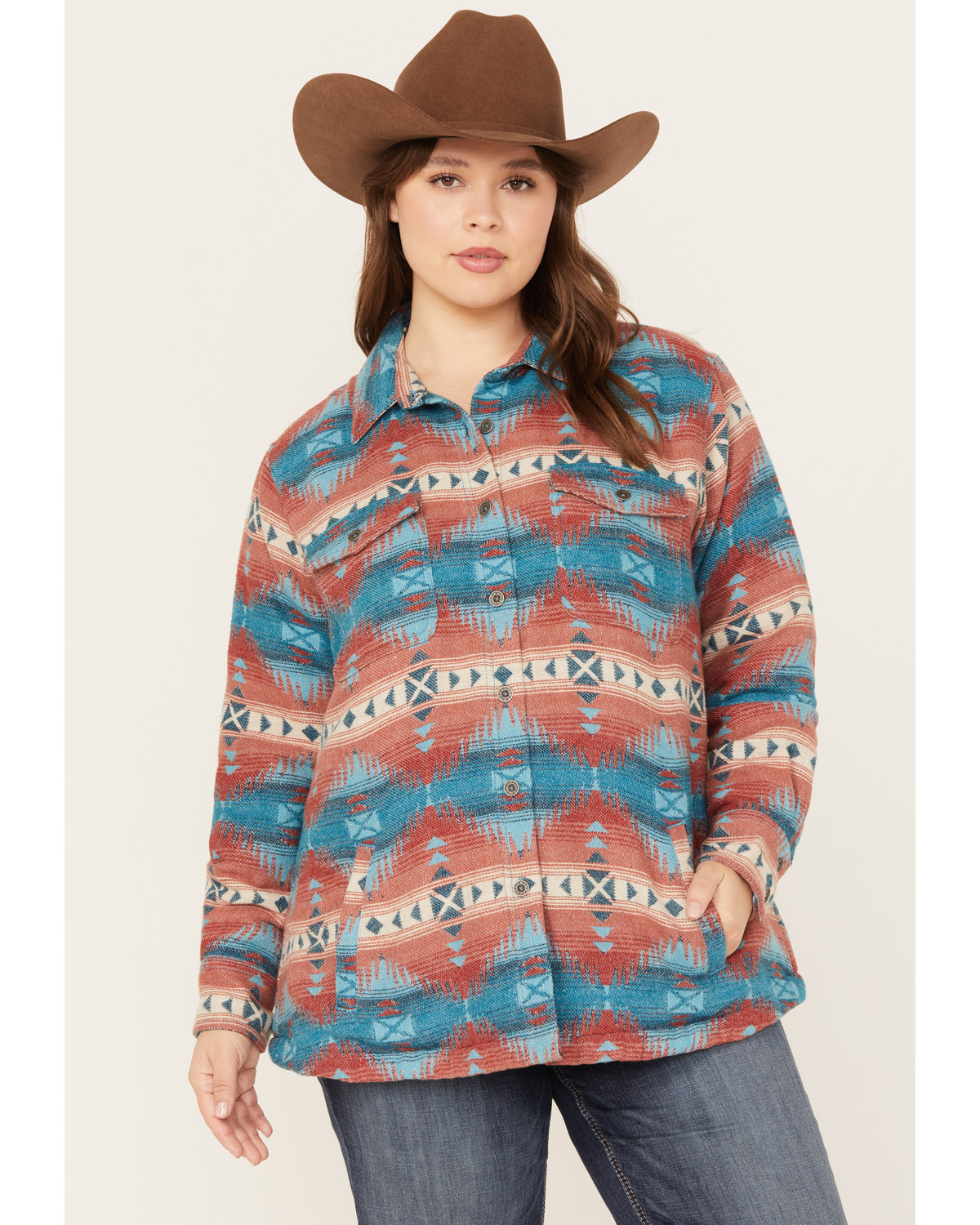 Ariat Women's Southwestern Print R.E.A.L. Shacket - Plus