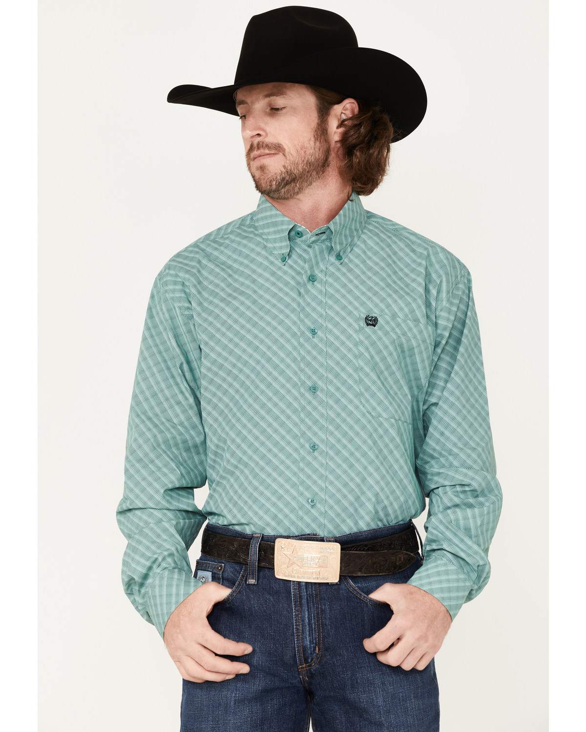 Cinch Men's Small Plaid Western Shirt