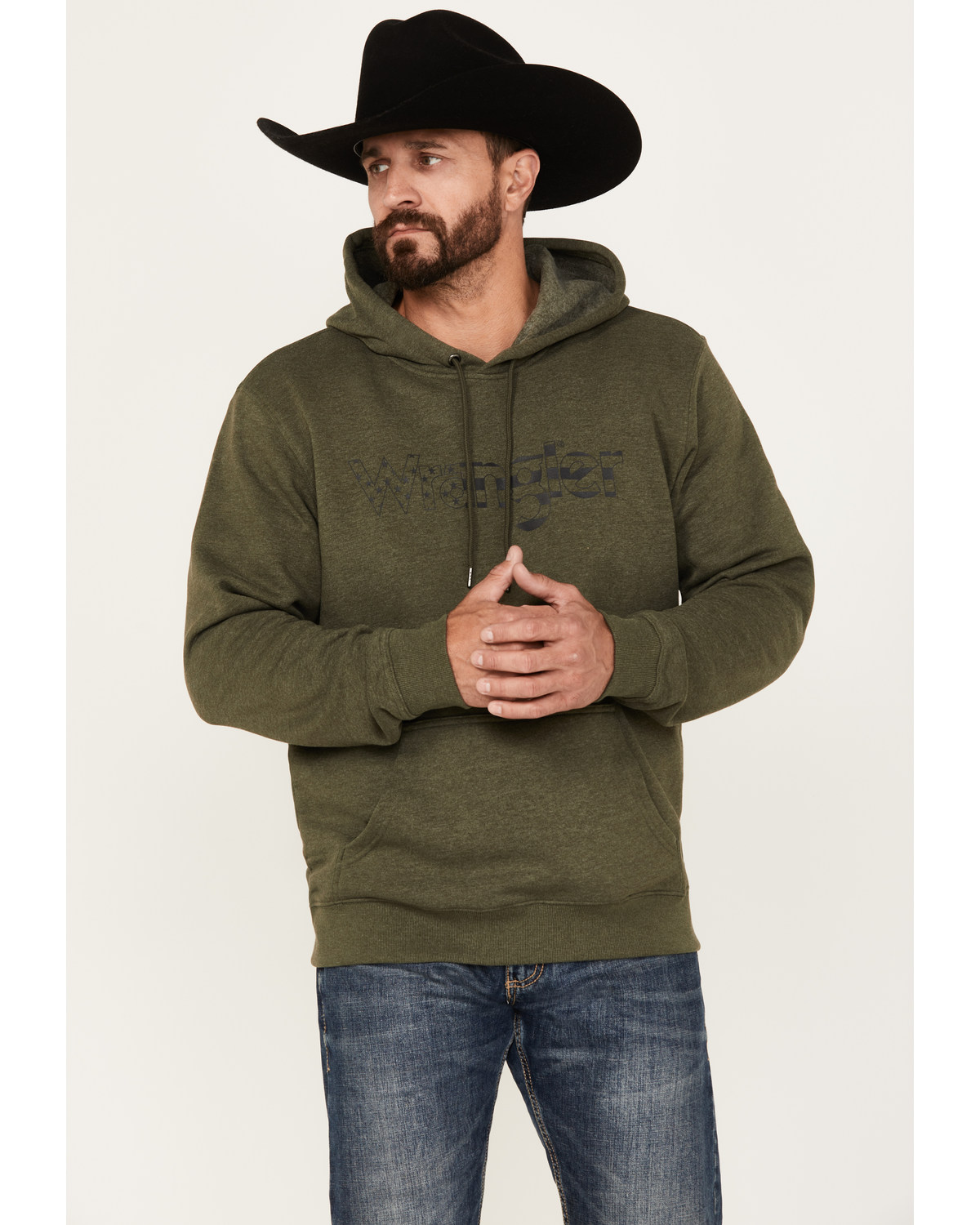 Wrangler Men's American Logo Hooded Sweatshirt