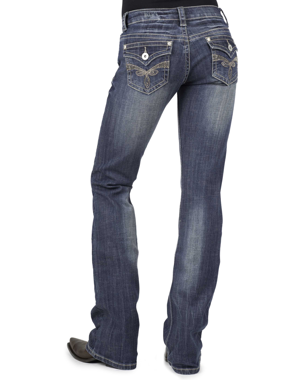 womens bling pocket jeans