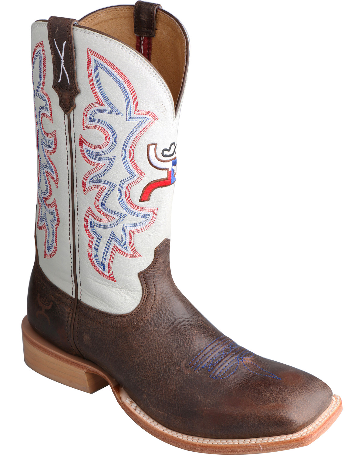 white square toe cowboy boots