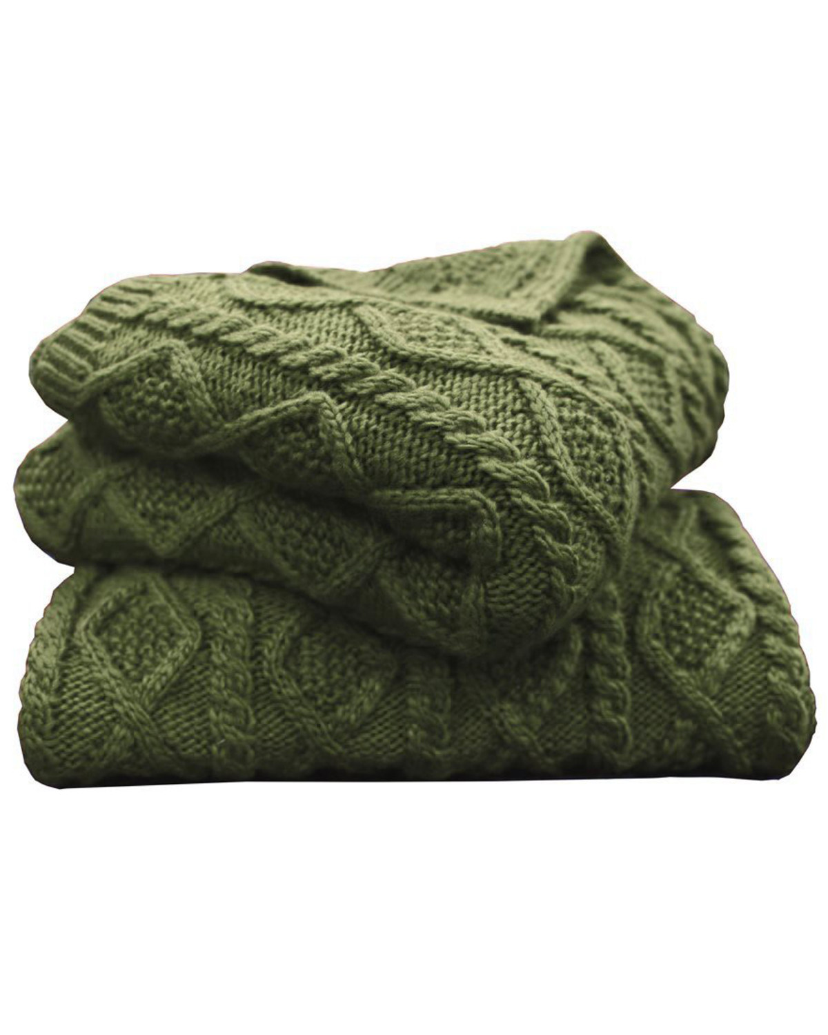 HiEnd Accents Green Cable Knit Throw Blanket Boot Barn